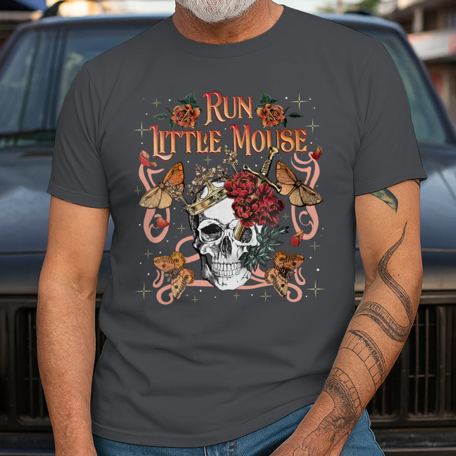 Run, Little Mouse Heavy Cotton T-shirt 1 Side, Haunting Adeline Gildan Tee, Dark Romance Book Shirt, Book Lover Gifts
