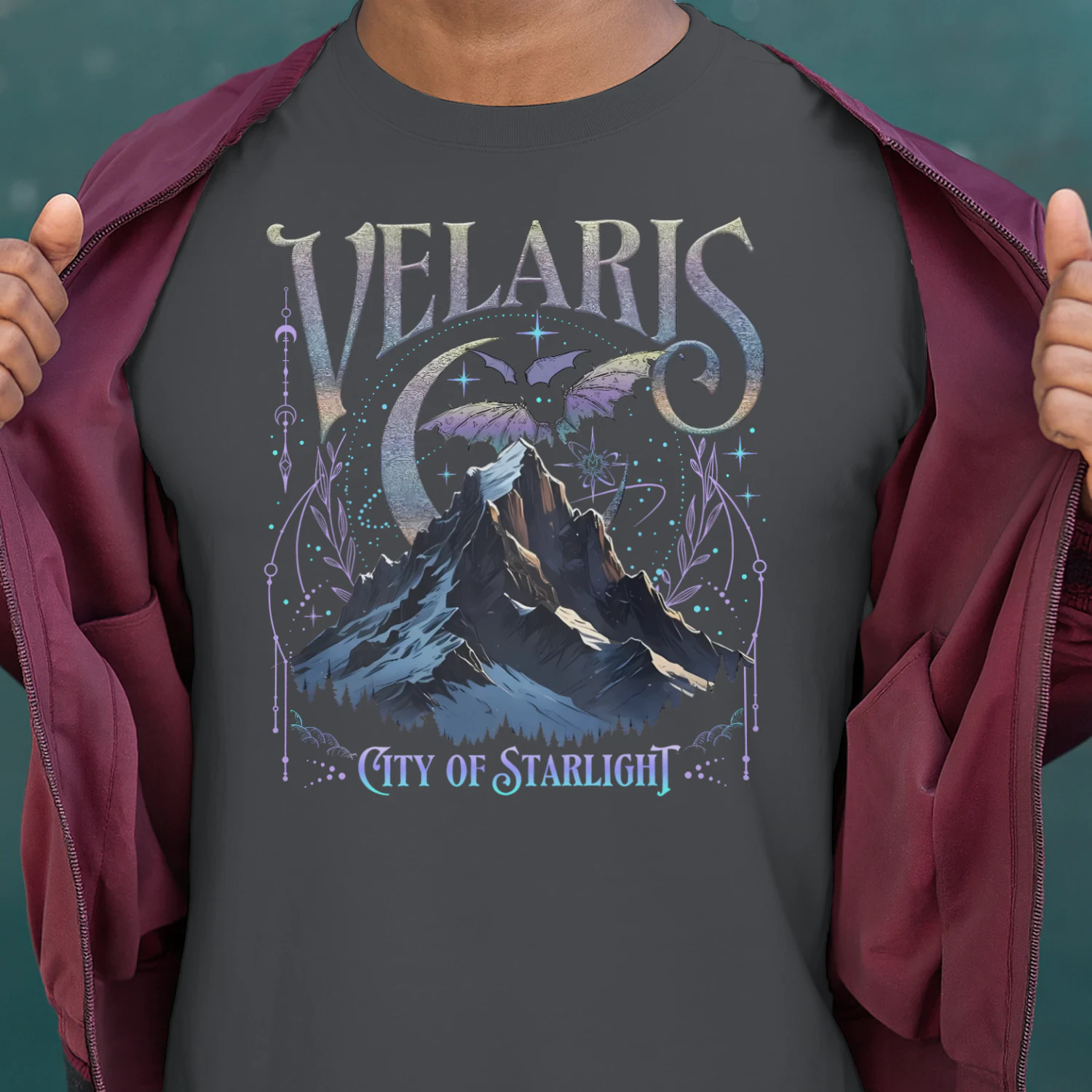 Velaris Acotar Heavy Cotton Dark Colors T-shirt 2 Side, City Of Starlight Gildan Tee, Romantasy Readers Shirt, Book Lover Gifts