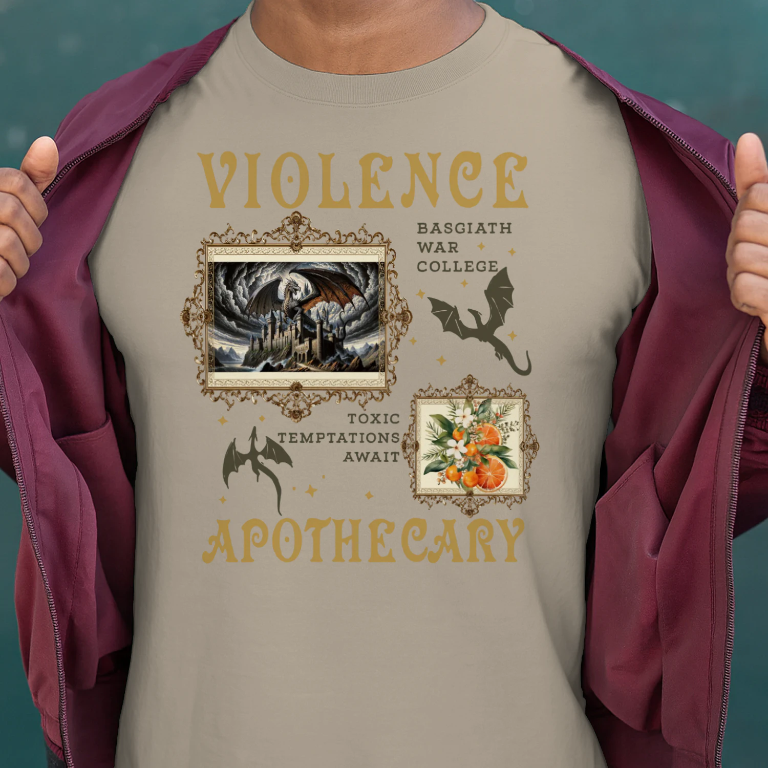 Violence Apothecary Heavy Cotton Light Colors T-shirt 1 Side, The Apothecary Diaries Gildan Tee, Historical Fiction Book Shirt, Book Gifts