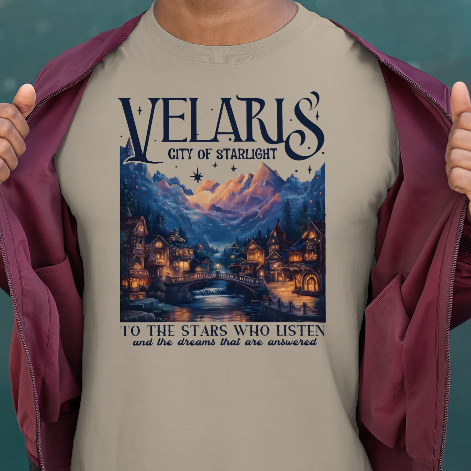 Velaris City Of Starlight Heavy Cotton Light Colors T-shirt 1 Side, Acotar Series Gildan Tee, Fantasy Romance Book Shirt, Book Lover Gifts