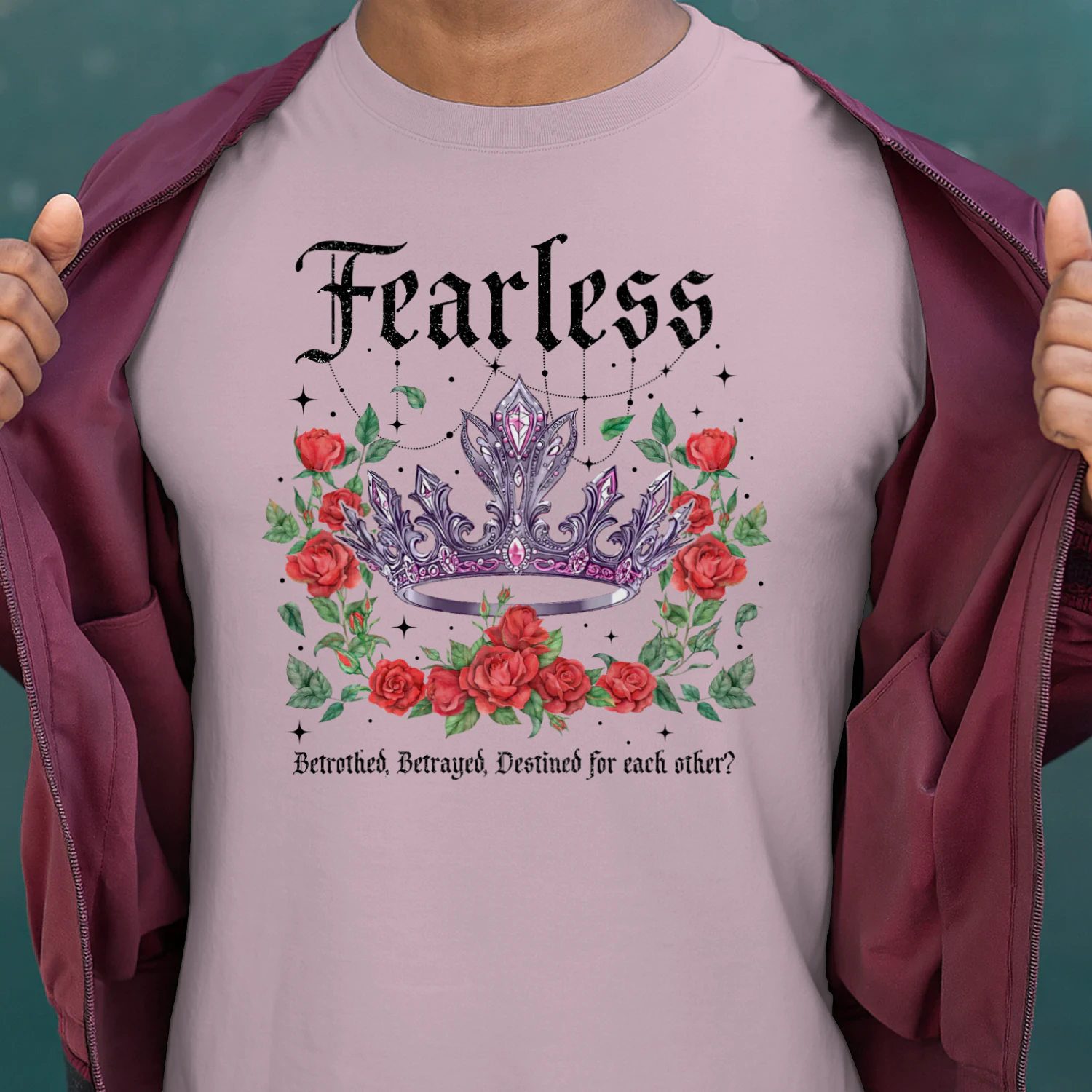 Fearless Heavy Cotton Light Colors T-shirt 2 Side, The Powerless Trilogy Gildan Tee, Fantasy Romance Book Shirt, Book Lover Gifts