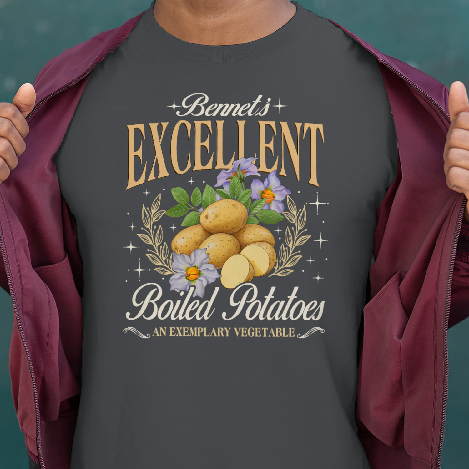 Exemplary Vegetable Heavy Cotton Dark Colors T-shirt 1 Side, Pride and Prejudice Gildan Tee, Classic Literature Shirt, Book Lover Gifts