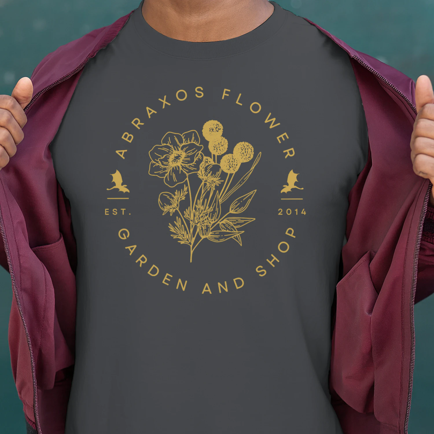 Abraxos Flower Heavy Cotton Dark Colors T-shirt 2 Side, Throne of Glass Gildan Tee, Epic High Fantasy Book Shirt, Book Lover Gifts