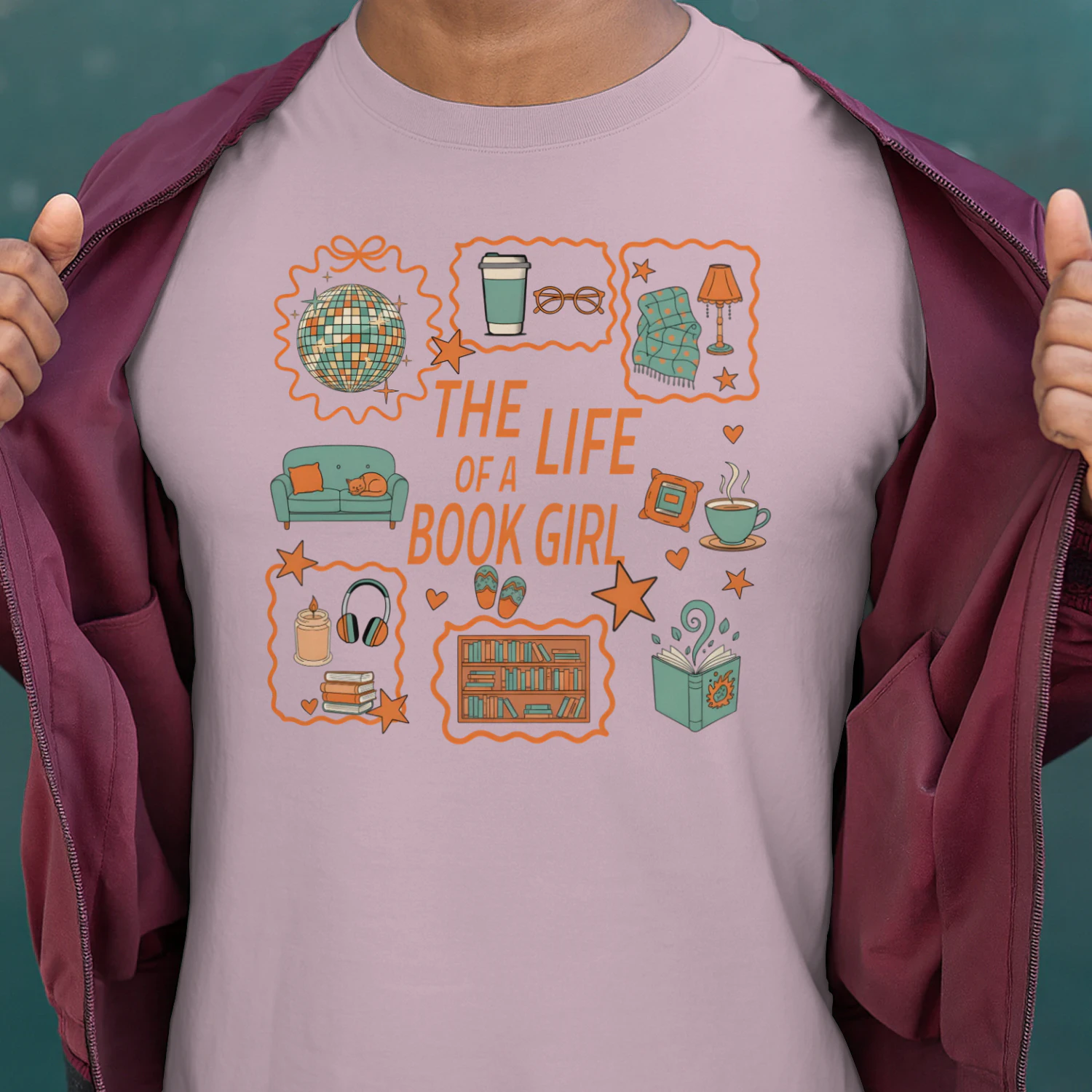 The Life Of A Book Girl Heavy Cotton Light Colors T-shirt 1 Side, World Tour Book Club Gildan Tee, Readers Club Shirt, Book Lover Gifts