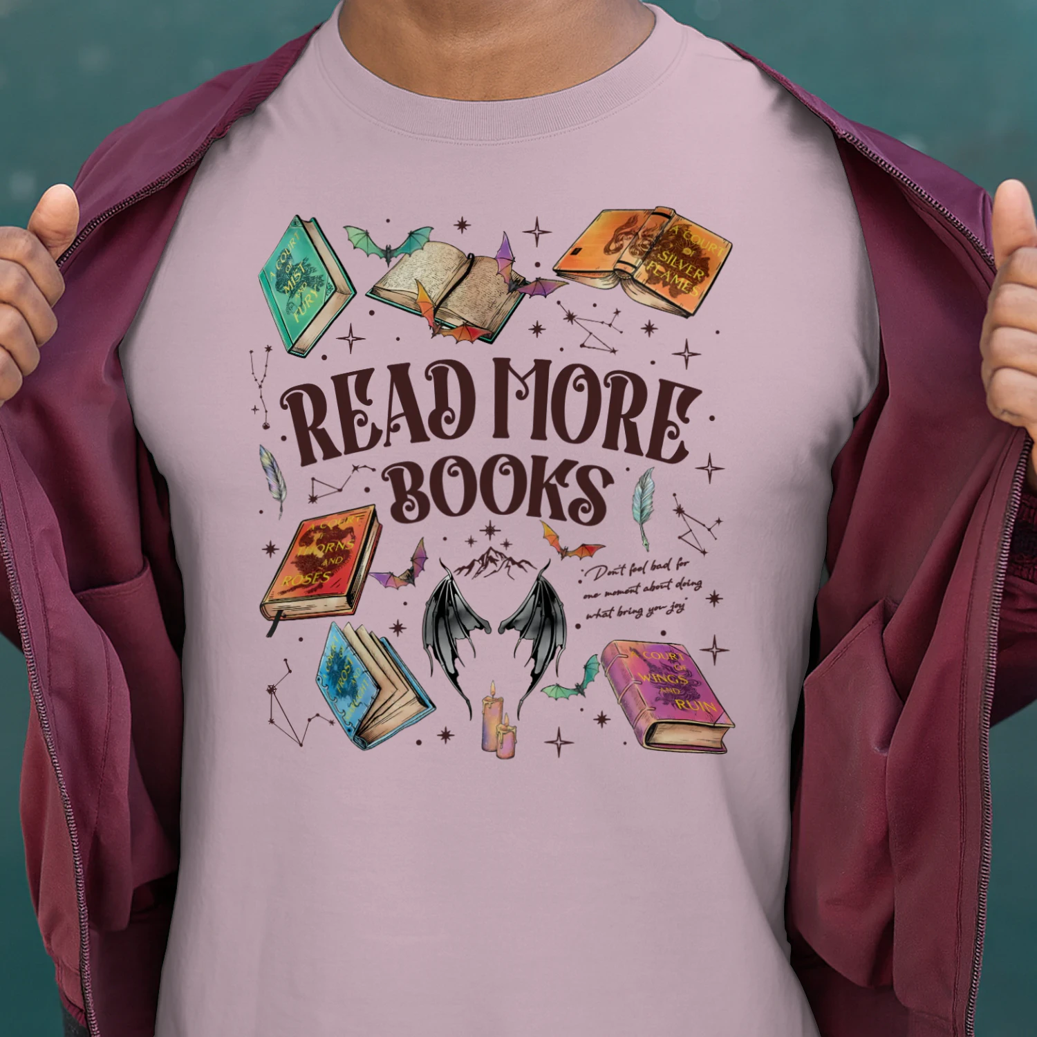 Read More Books Heavy Cotton Light Colors T-shirt 2 Side, ACOTAR Gildan Tee, Fantasy Romance Book Shirt, Book Lover Gifts