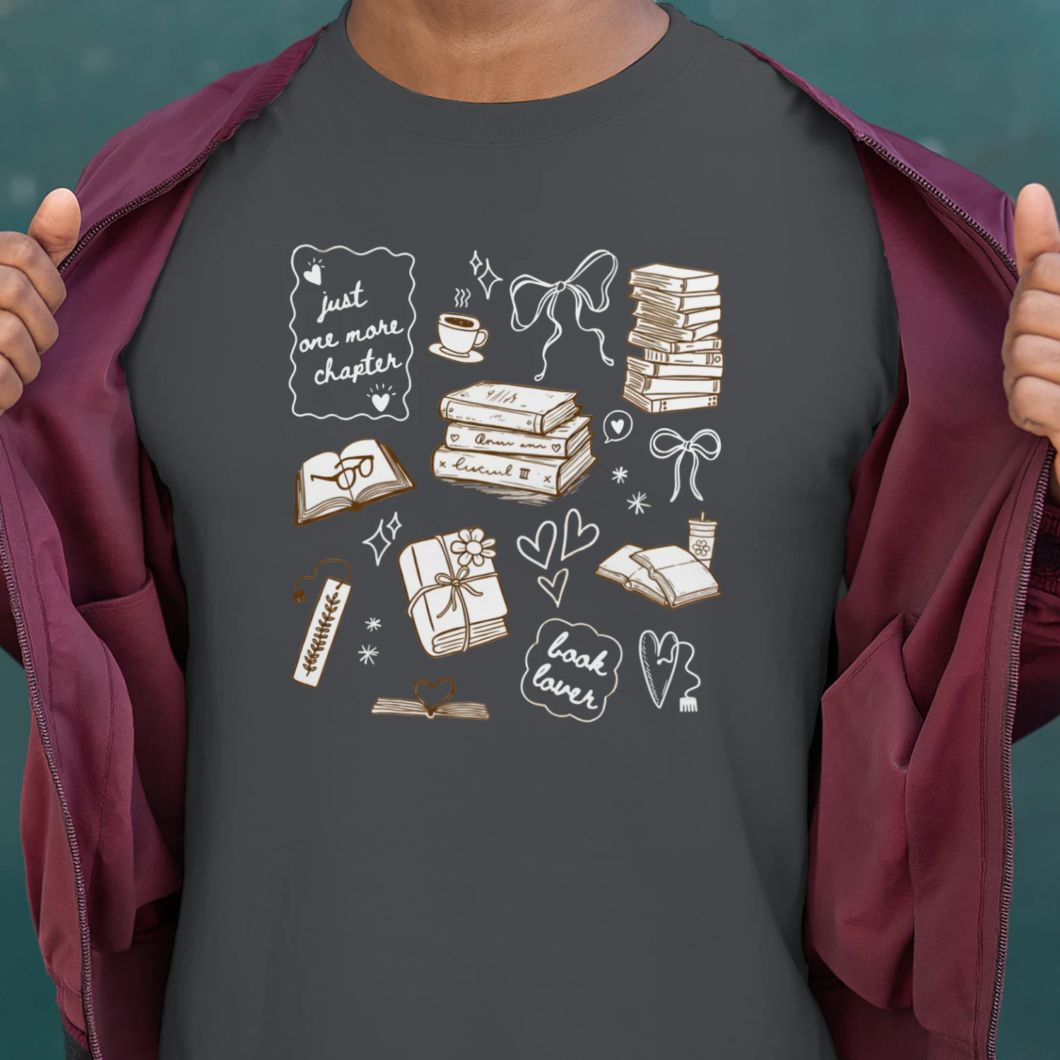 Just One More Chapter Heavy Cotton Dark Colors T-shirt 1 Side, Book Club Gildan Tee, Readers Club Shirt, Book Lover Gifts