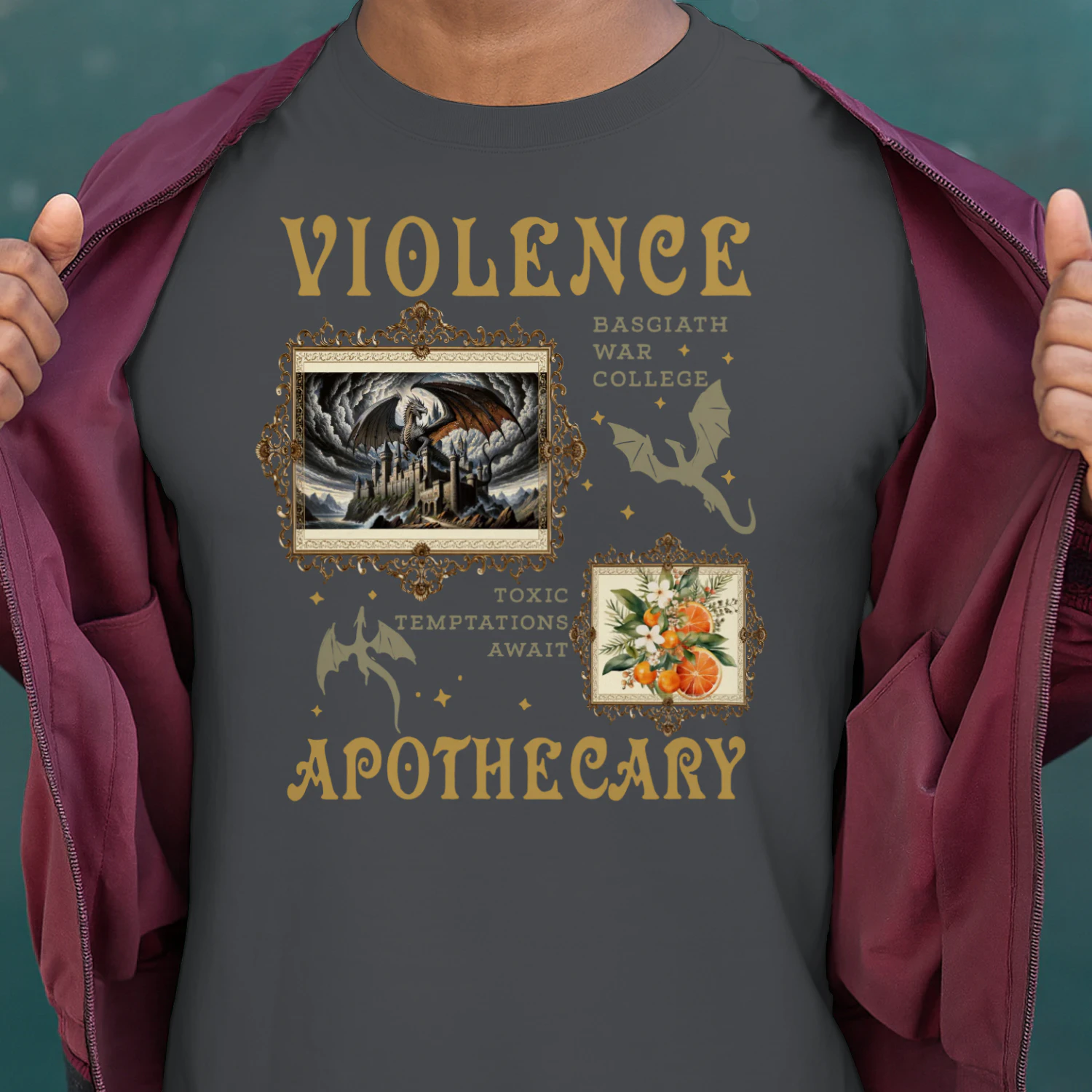Violence Apothecary Heavy Cotton Dark Colors T-shirt 1 Side, The Apothecary Diaries Gildan Tee, Historical Fiction Book Shirt, Book Lover Gifts
