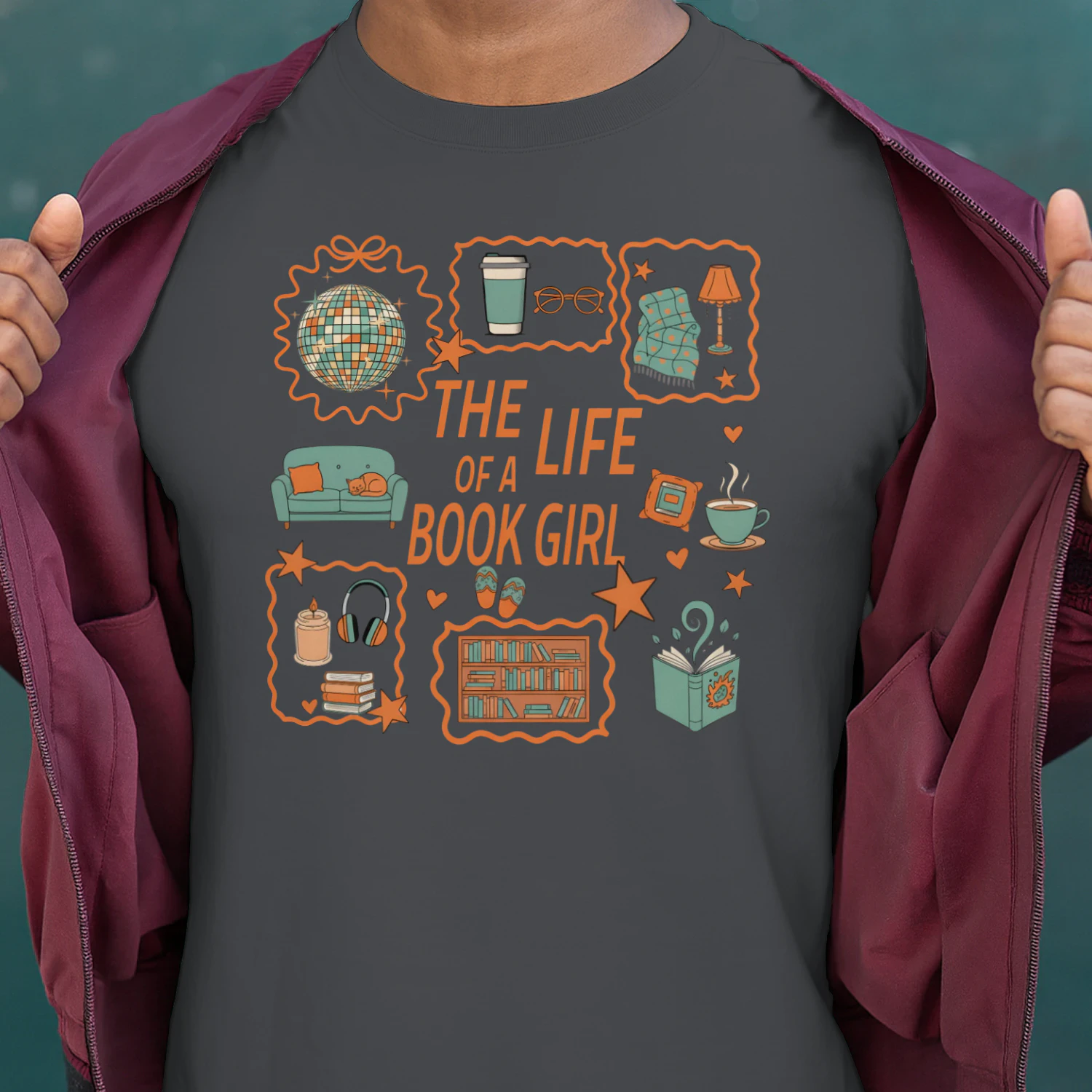 The Life Of A Book Girl Heavy Cotton Dark Colors T-shirt 1 Side, World Tour Book Club Gildan Tee, Readers Club Shirt, Book Lover Gifts