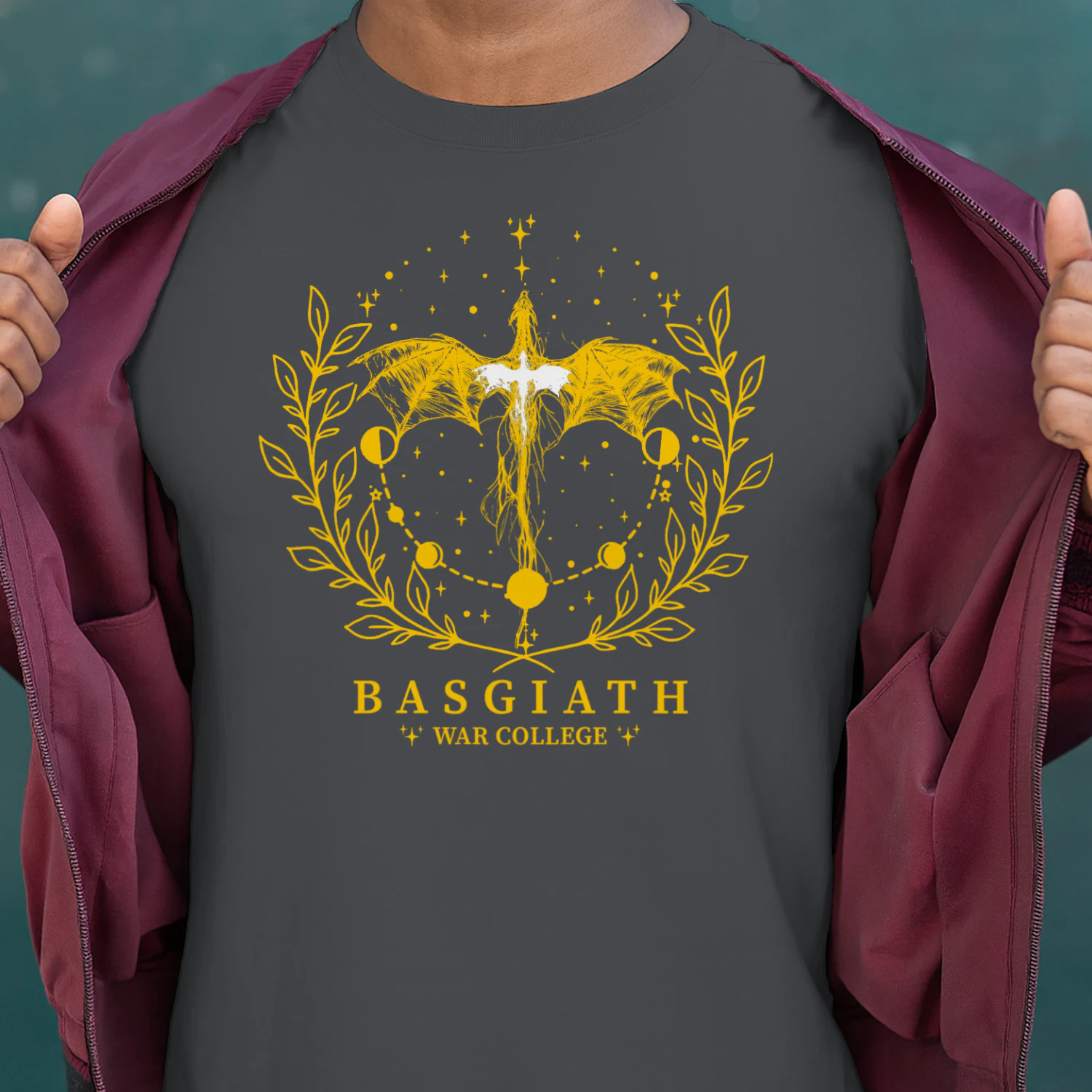 Basgiath War College Heavy Cotton Shirt 2 Side, Fourth Wing Series Tee, Romantasy Shirt, Book Lover Gifts
