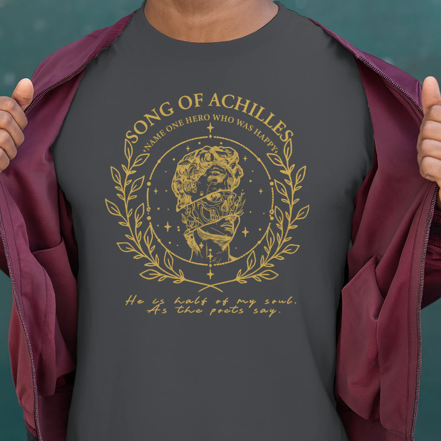 The Song of Achilles Heavy Cotton Dark Colors T-shirt 2 Side, Classic Retellings Gildan Tee, Mythological Retellings Book Shirt, Book Lover Gifts