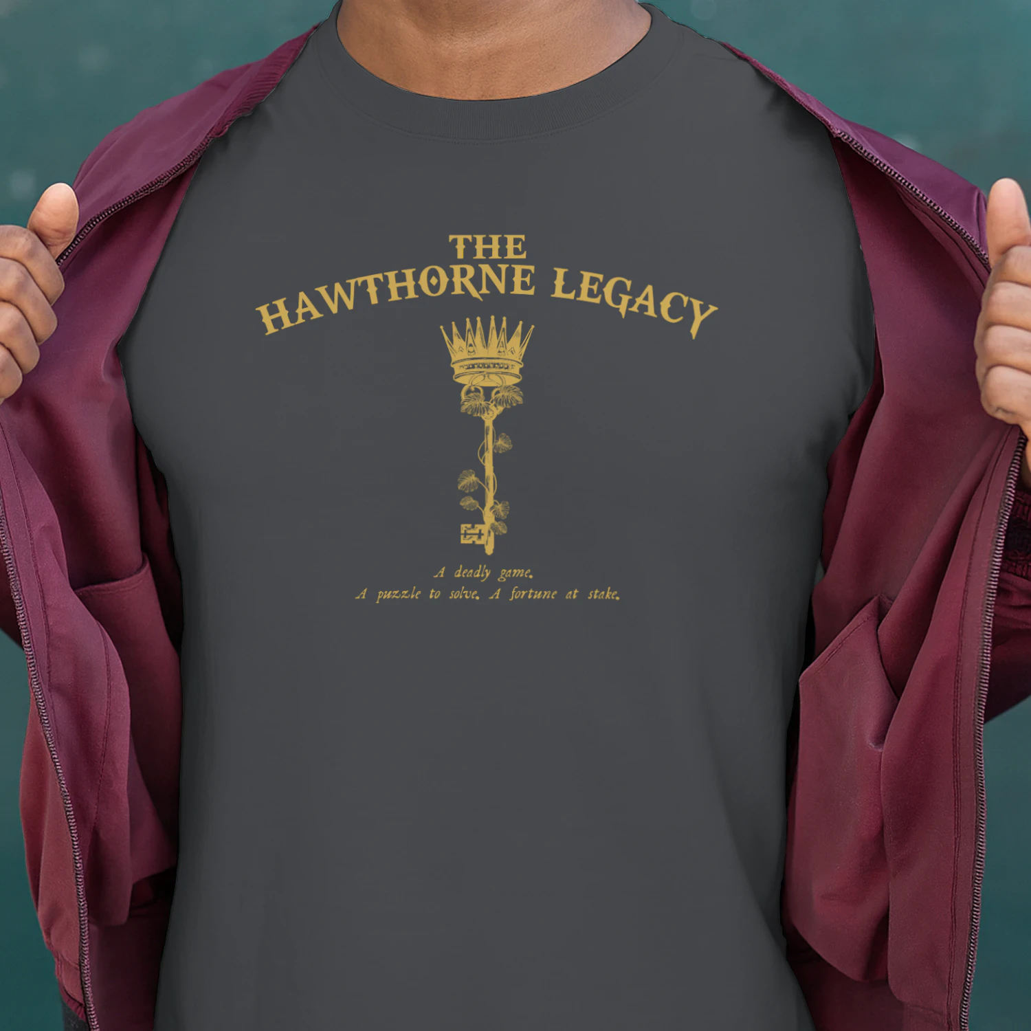 The Hawthorne Legacy Heavy Cotton Dark Colors T-shirt 1 Side, The Inheritance Games Gildan Tee, YA Romance Shirt, Book Lover Gifts