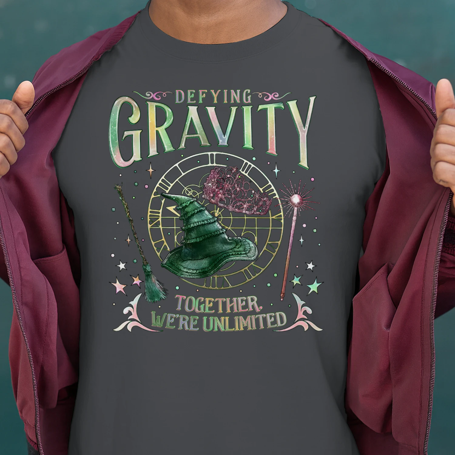 Wicked Witch of the West Heavy Cotton T-shirt 1 Side, Defying Gravity Tee, Political Fantasy Book Shirt, Book Lover Gifts