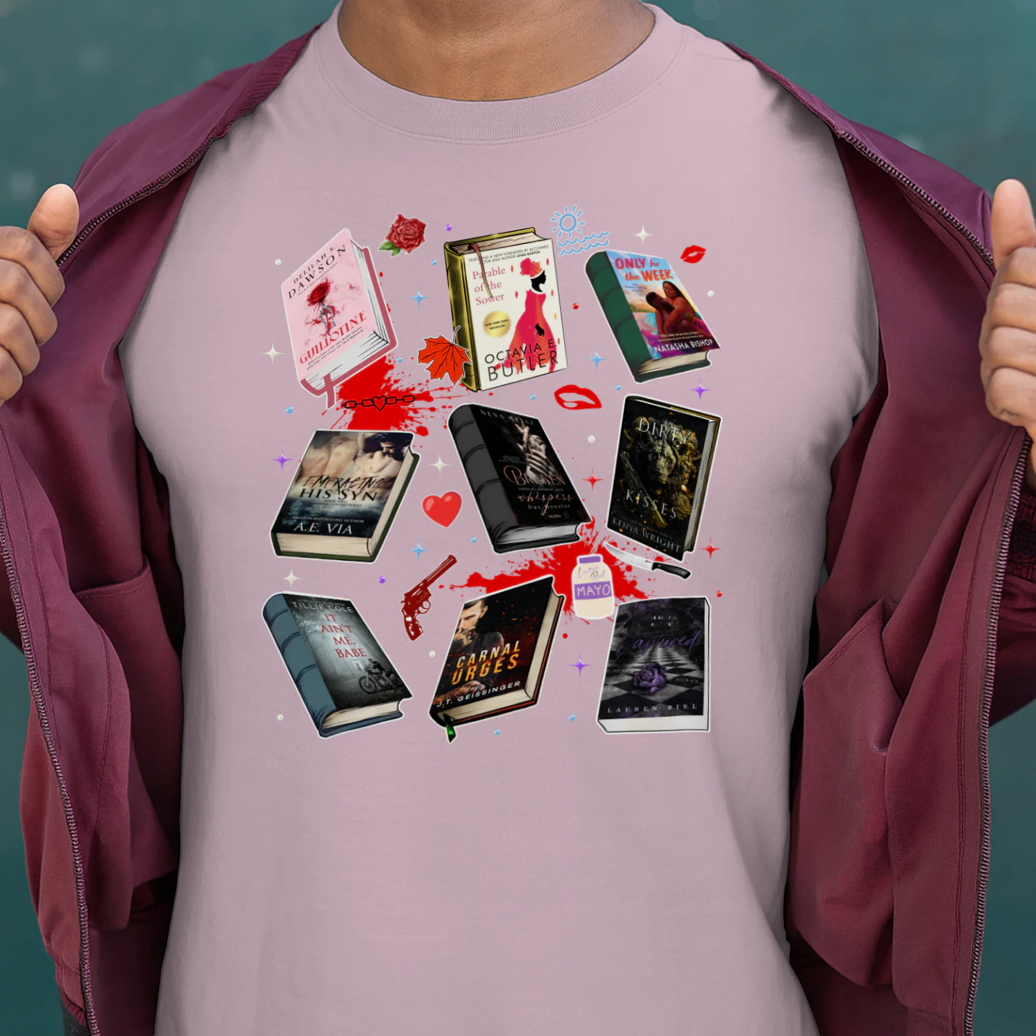 Romantasy Book Heavy Cotton T-shirt 1 Side, Classic Literature Gildan Tee, Young Adult Book Shirt, Book Lover Gifts