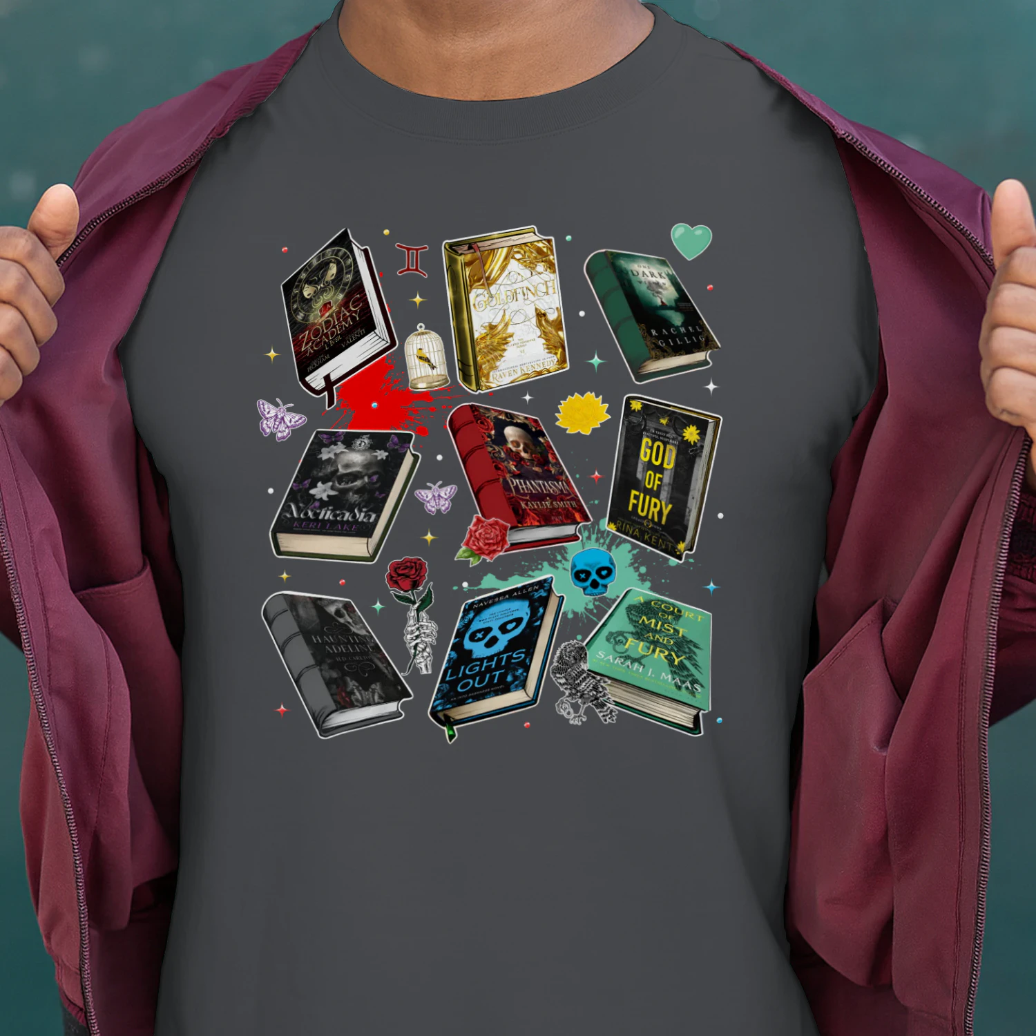 Romantasy Book Heavy Cotton T-shirt 1 Side, Classic Literature Gildan Tee, Young Adult Book Shirt, Book Lover Gifts
