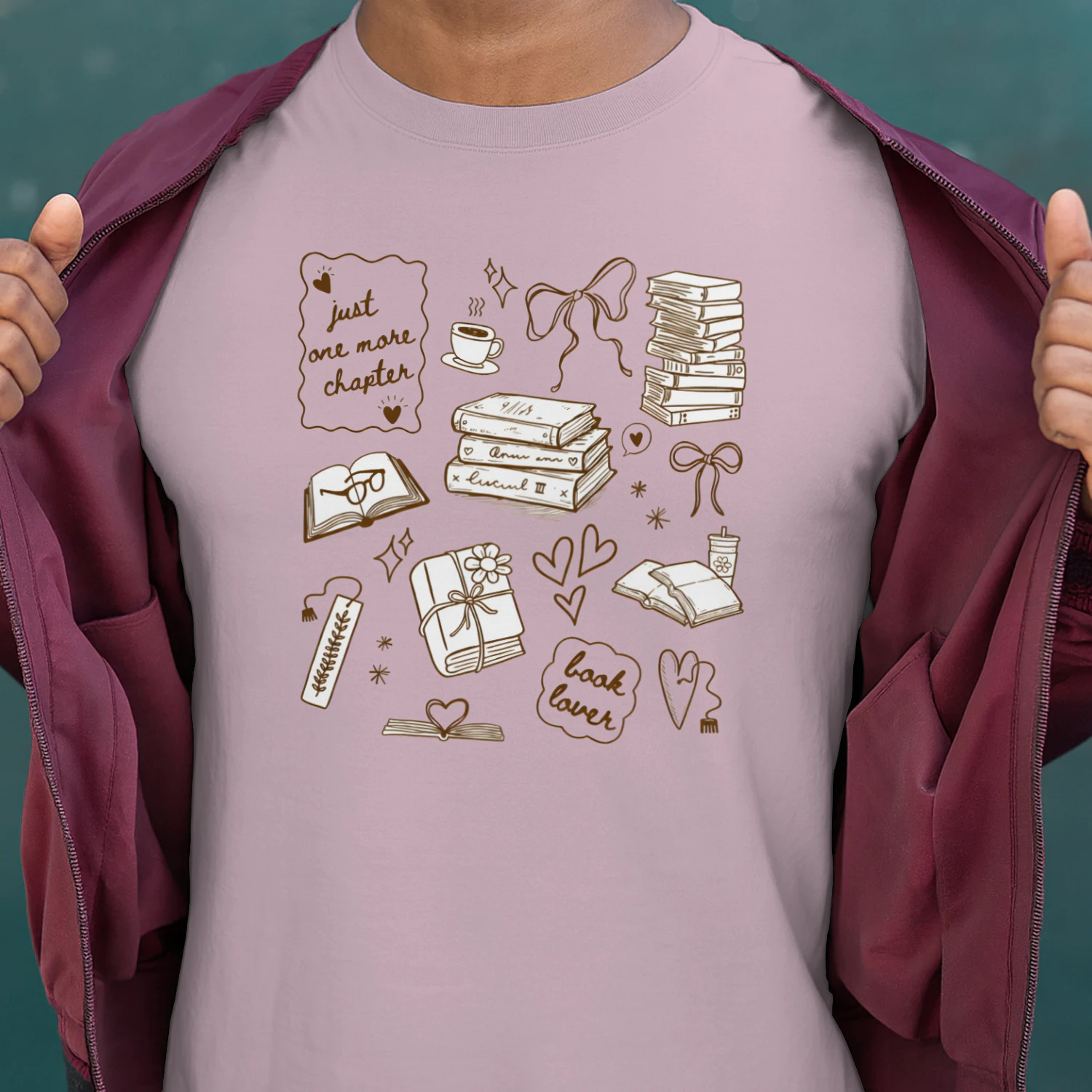 Just One More Chapter Heavy Cotton Light Colors T-shirt 1 Side, Book Club Gildan Tee, Readers Club Shirt, Book Lover Gifts