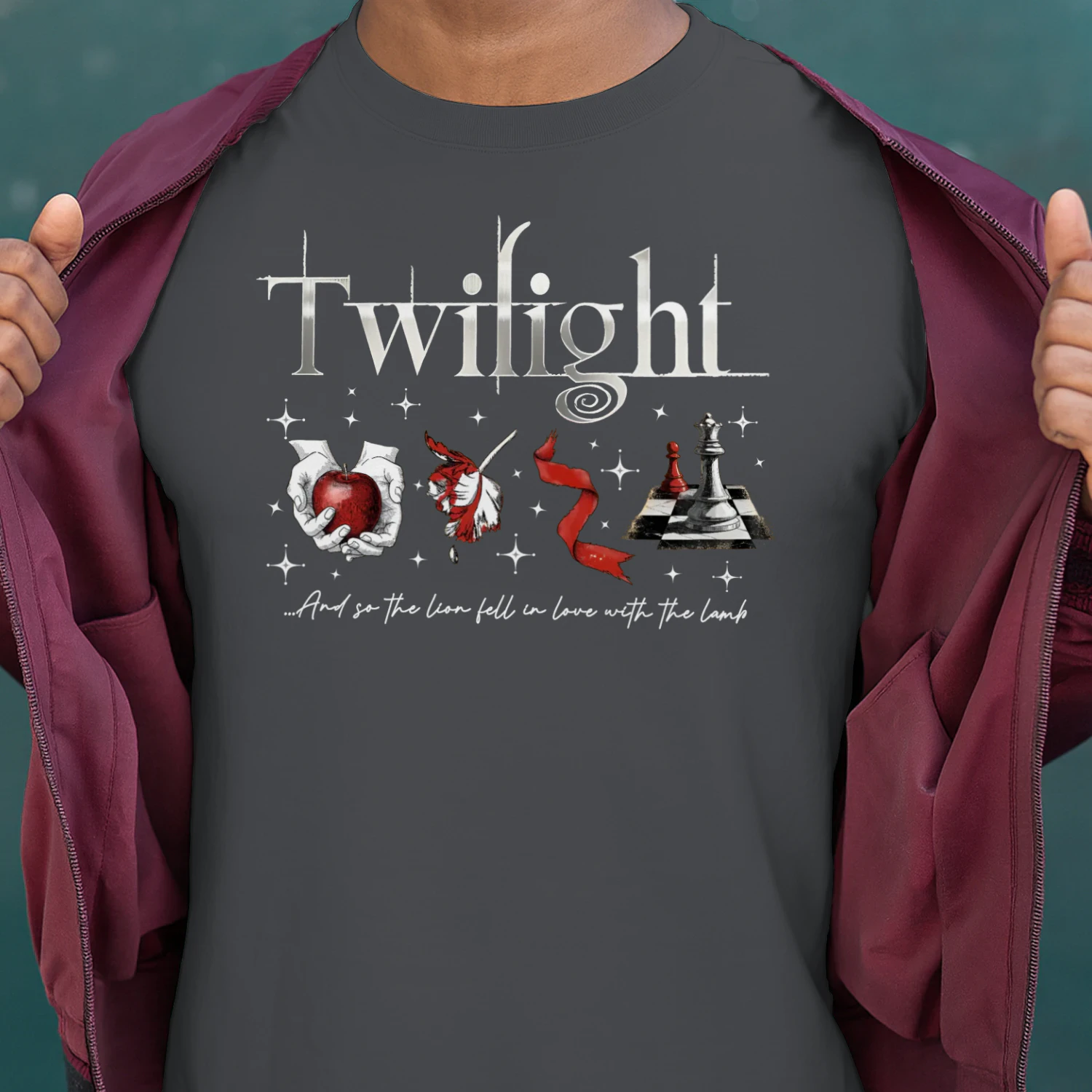 Twilight Series Heavy Cotton Dark Colors T-shirt 2 Side, Young Adult Gildan Tee, Fantasy Romance Book Shirt, Book Lover Gifts