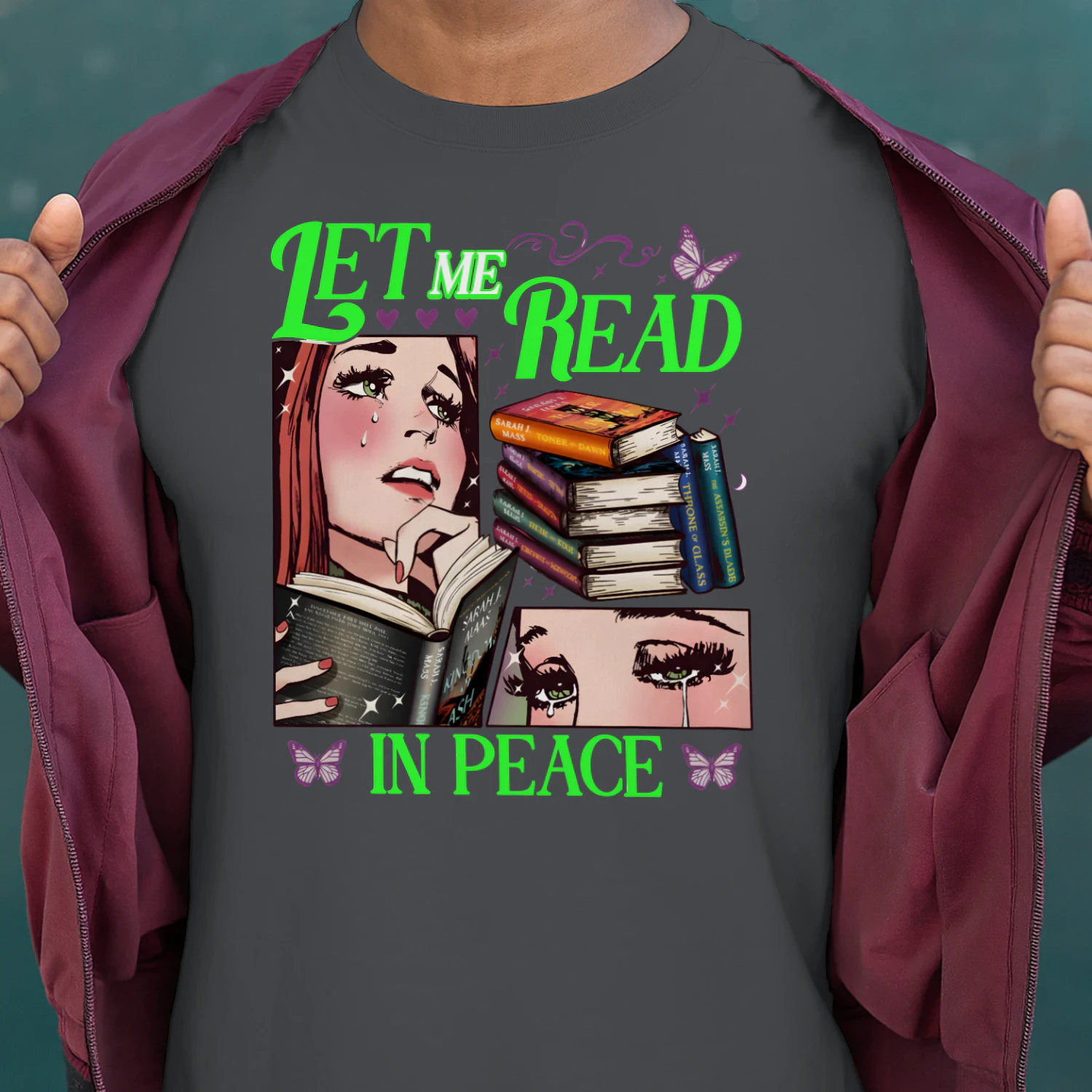 Let Me Read In Piece Heavy Cotton Dark Colors T-shirt 1 Side, Book Club Gildan Tee, Readers Club Shirt, Book Lover Gifts