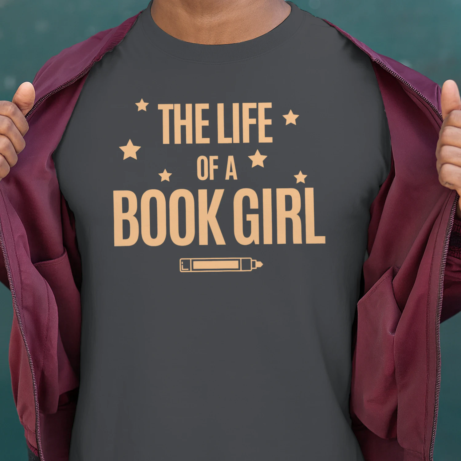The Life Of A Book Girl V2 Heavy Cotton Dark Colors T-shirt 1 Side, World Tour Book Club Gildan Tee, Readers Club Shirt, Book Lover Gifts
