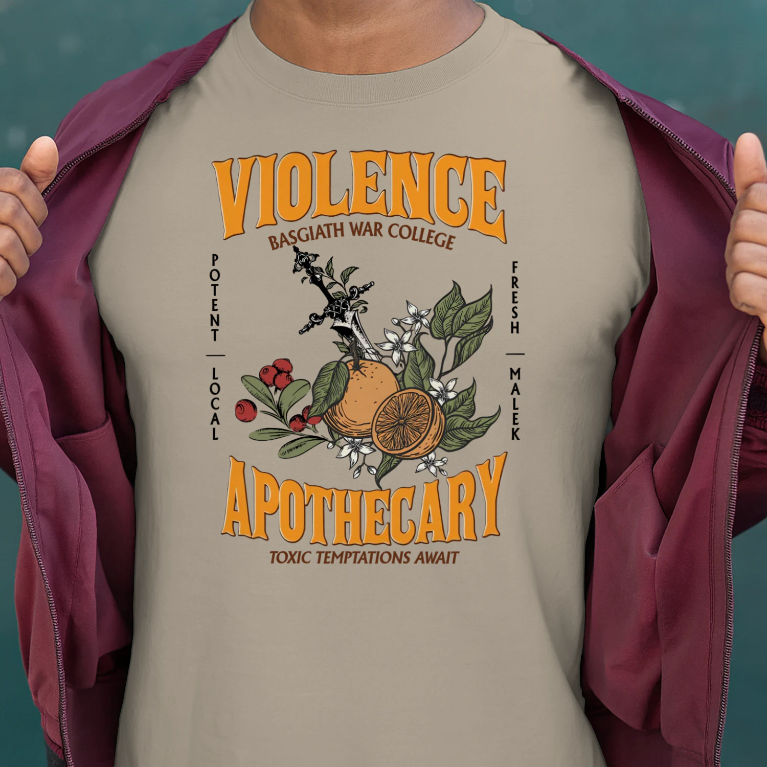 Violence Apothecary Heavy Cotton Light Colors T-shirt 1 Side, The Apothecary Diaries Gildan Tee, Historical Fiction Book Shirt, Book Gifts