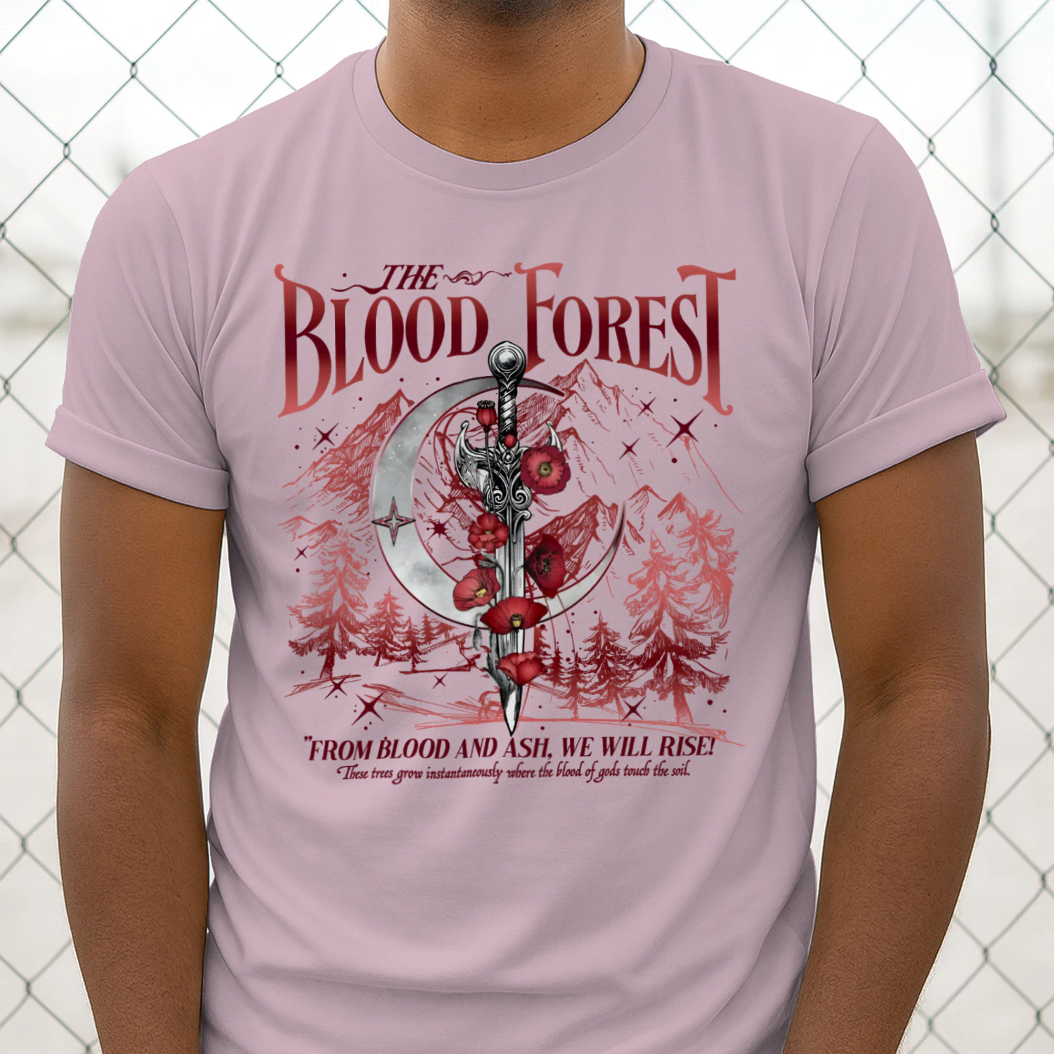 The Blood Forest Heavy Cotton Light Colors T-shirt 2 Side, From Blood and Ash Gildan Tee, Romantasy Readers Shirt, Book Lover Gifts