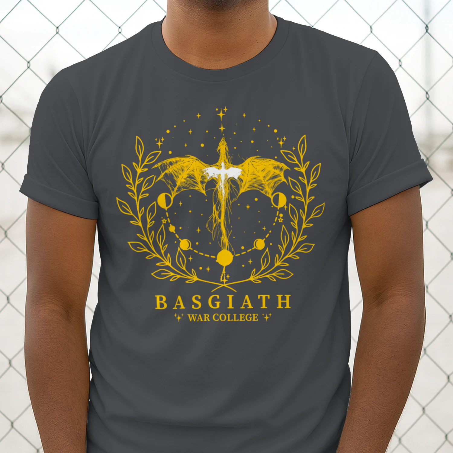 Basgiath War College Heavy Cotton Shirt 2 Side, Fourth Wing Series Tee, Romantasy Shirt, Book Lover Gifts