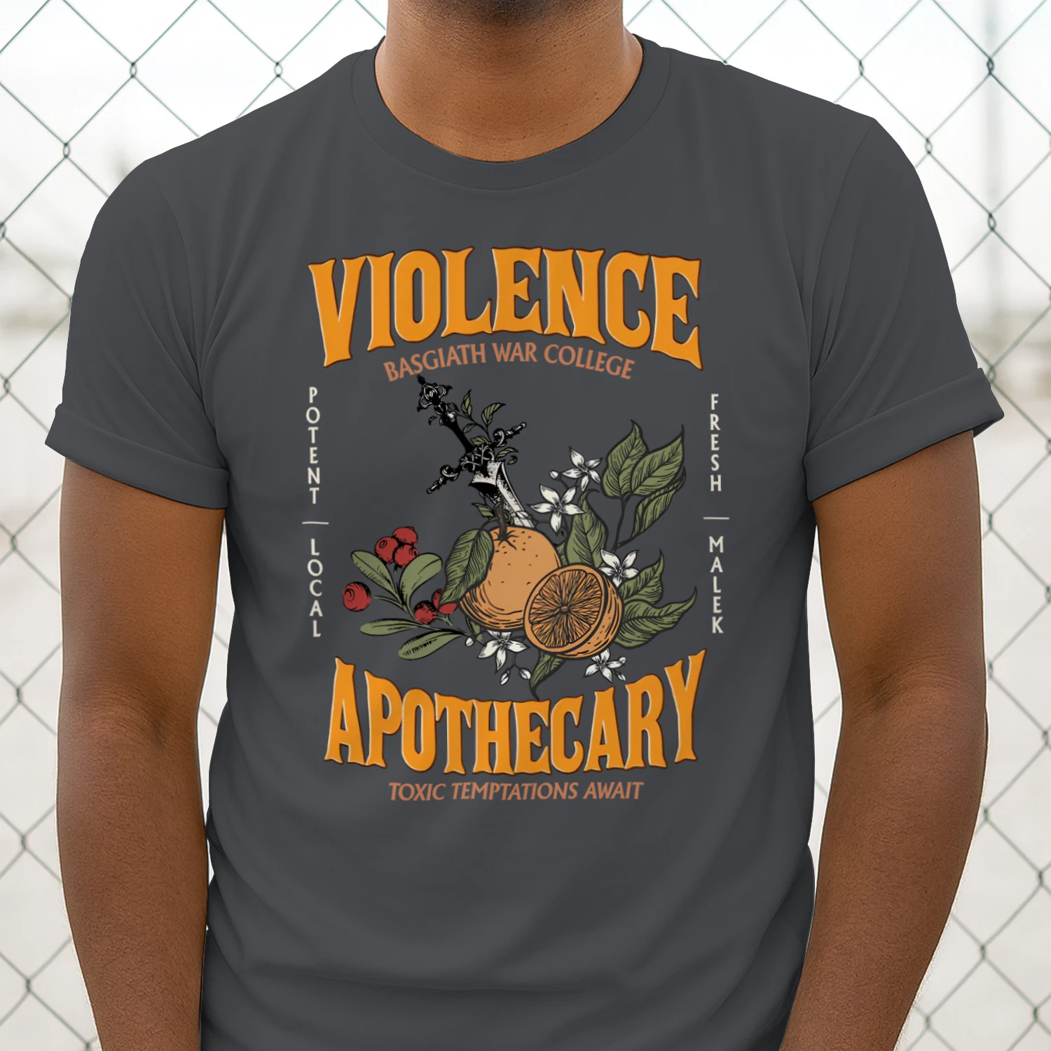 Violence Apothecary Heavy Cotton Dark Colors T-shirt 1 Side, The Apothecary Diaries Gildan Tee, Historical Fiction Book Shirt, Book Lover Gifts