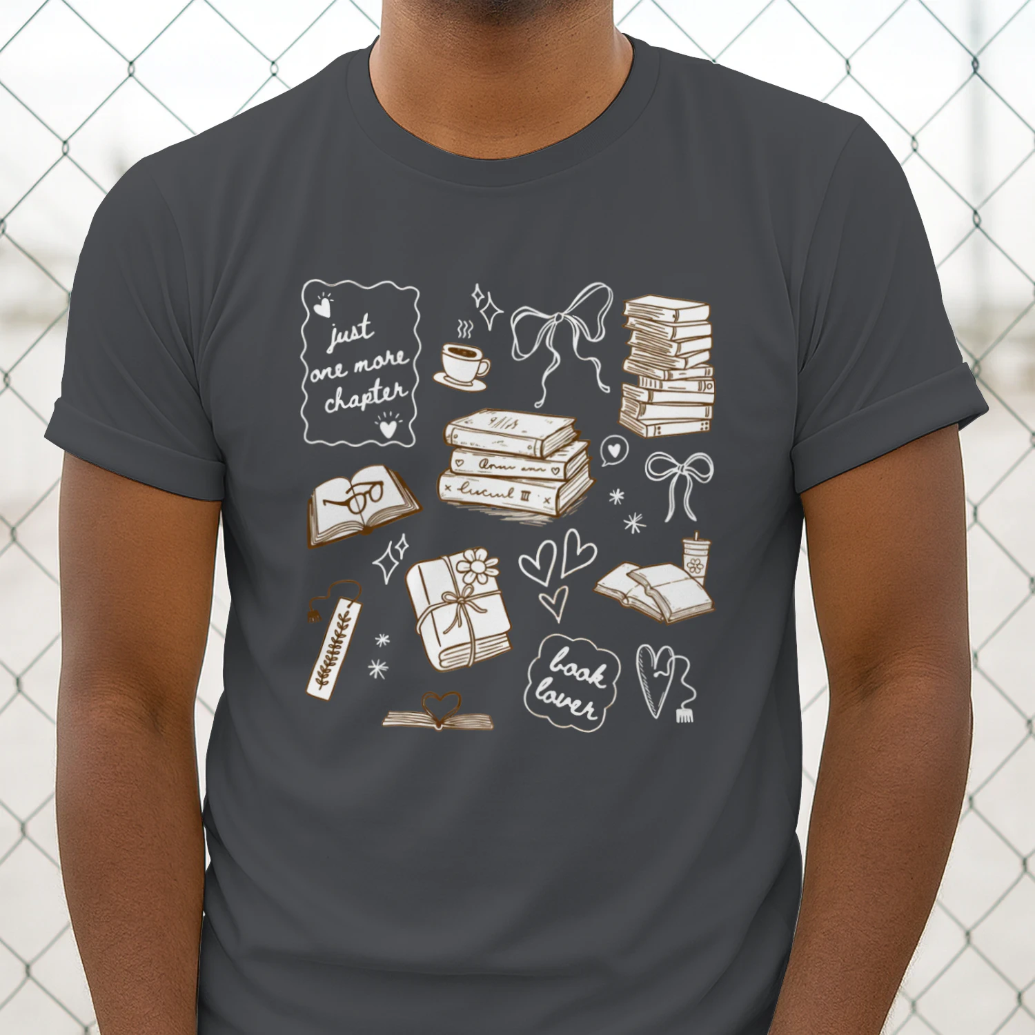 Just One More Chapter Heavy Cotton Dark Colors T-shirt 1 Side, Book Club Gildan Tee, Readers Club Shirt, Book Lover Gifts