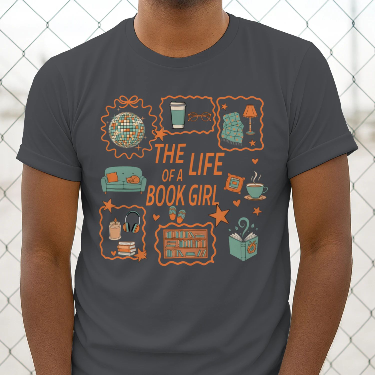 The Life Of A Book Girl Heavy Cotton Dark Colors T-shirt 1 Side, World Tour Book Club Gildan Tee, Readers Club Shirt, Book Lover Gifts