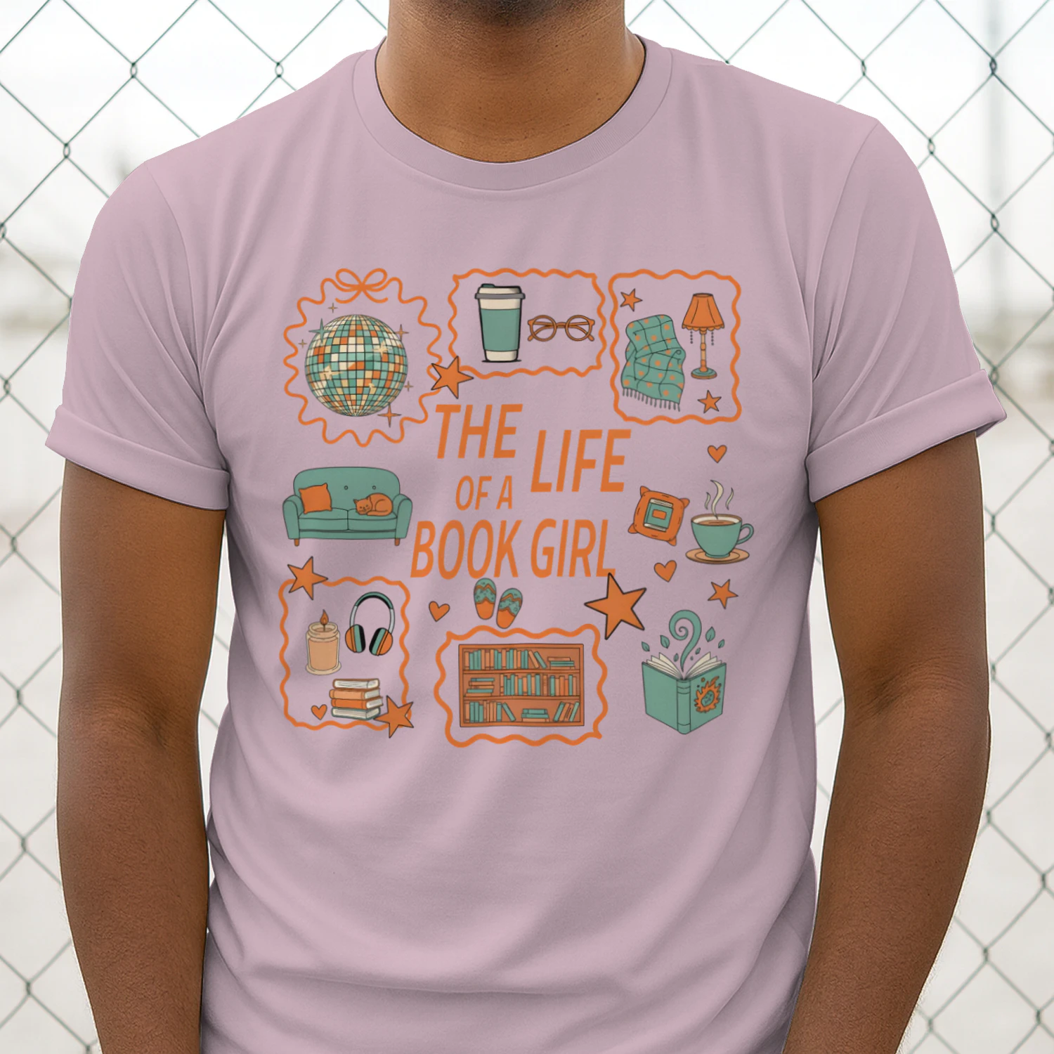 The Life Of A Book Girl Heavy Cotton Light Colors T-shirt 1 Side, World Tour Book Club Gildan Tee, Readers Club Shirt, Book Lover Gifts