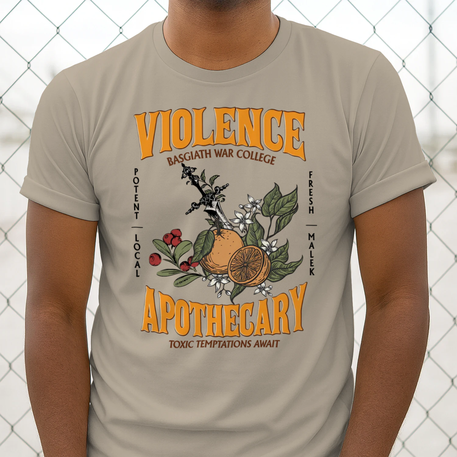 Violence Apothecary Heavy Cotton Light Colors T-shirt 1 Side, The Apothecary Diaries Gildan Tee, Historical Fiction Book Shirt, Book Gifts