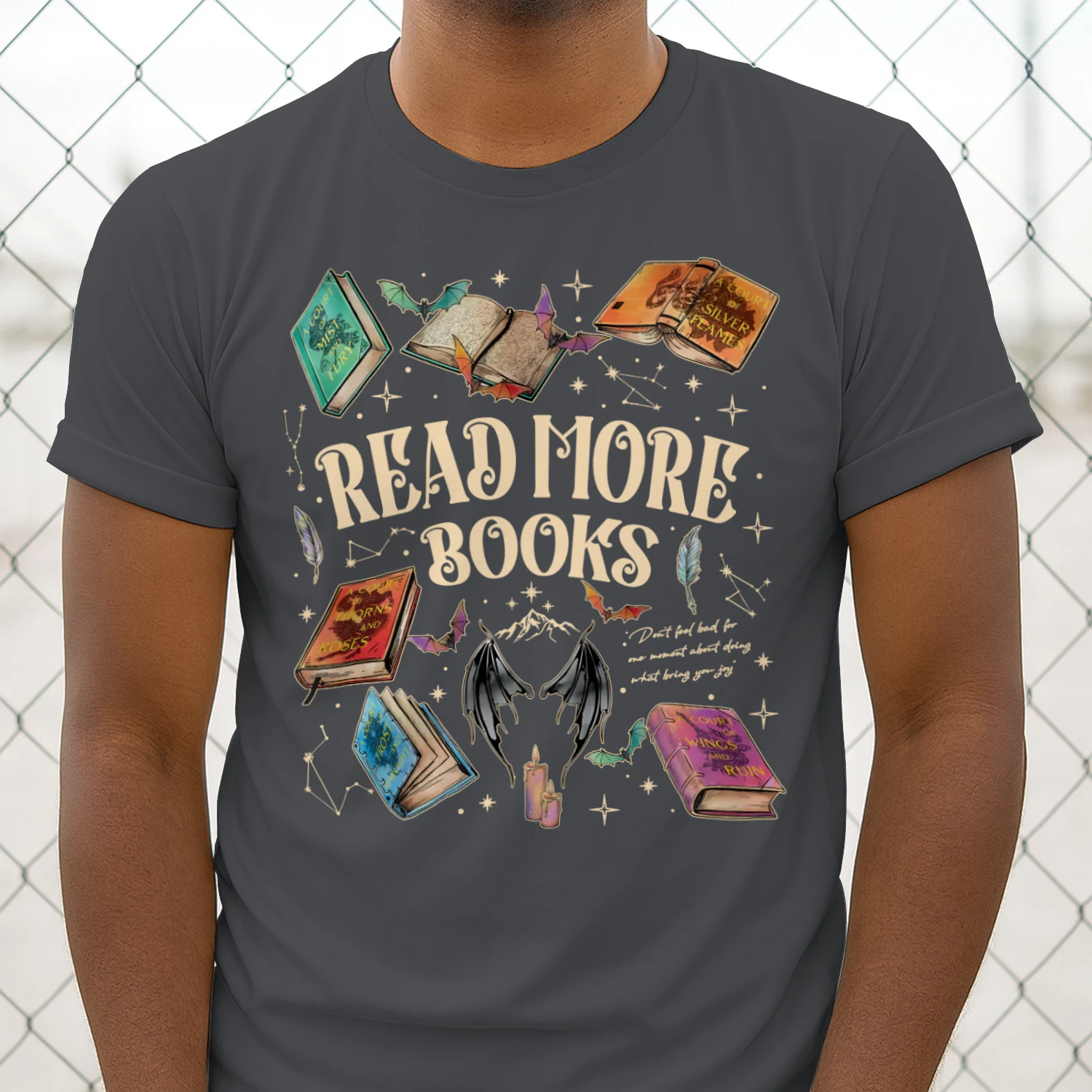 Read More Books Heavy Cotton Dark Colors T-shirt 2 Side, Acotar Gildan Tee, Romantasy Book Shirt, Book Lover Gifts