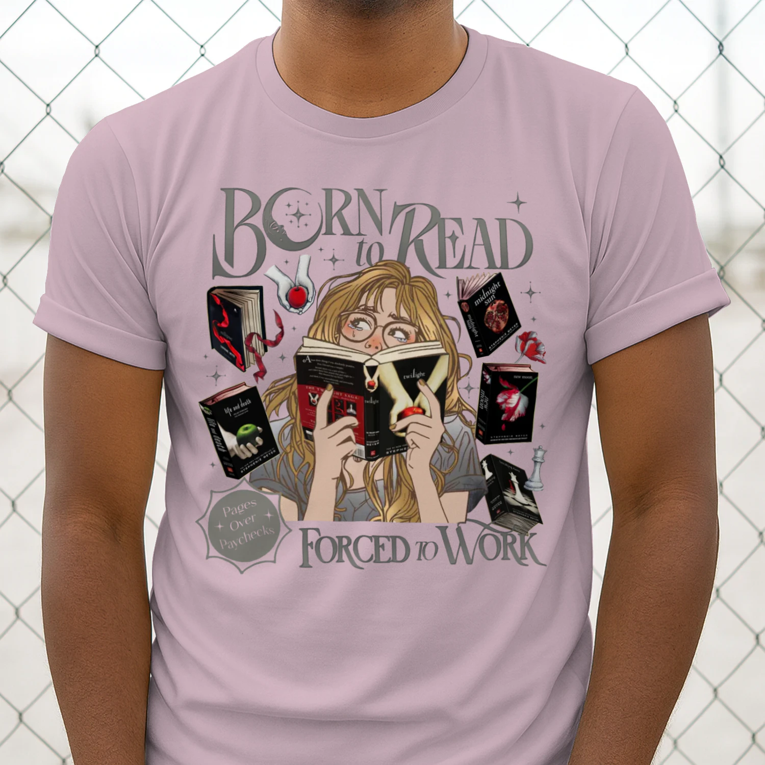Twilight Series Heavy Cotton Light Colors T-shirt 2 Side, Young Adult Gildan Tee, Fantasy Romance Book Shirt, Book Lover Gifts