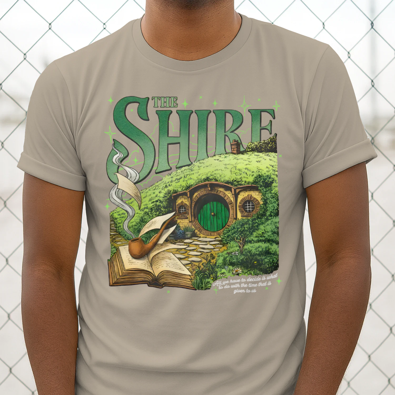 The Shire Heavy Cotton T-shirt 1 Side, The Lord Of The Rings Gildan Tee, Epic Fantasy Book Shirt, Book Lover Gifts