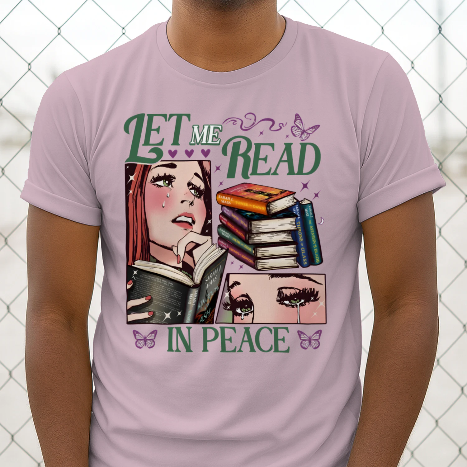 Let Me Read In Piece Heavy Cotton Light Colors T-shirt 1 Side, Book Club Gildan Tee, Readers Club Shirt, Book Lover Gifts