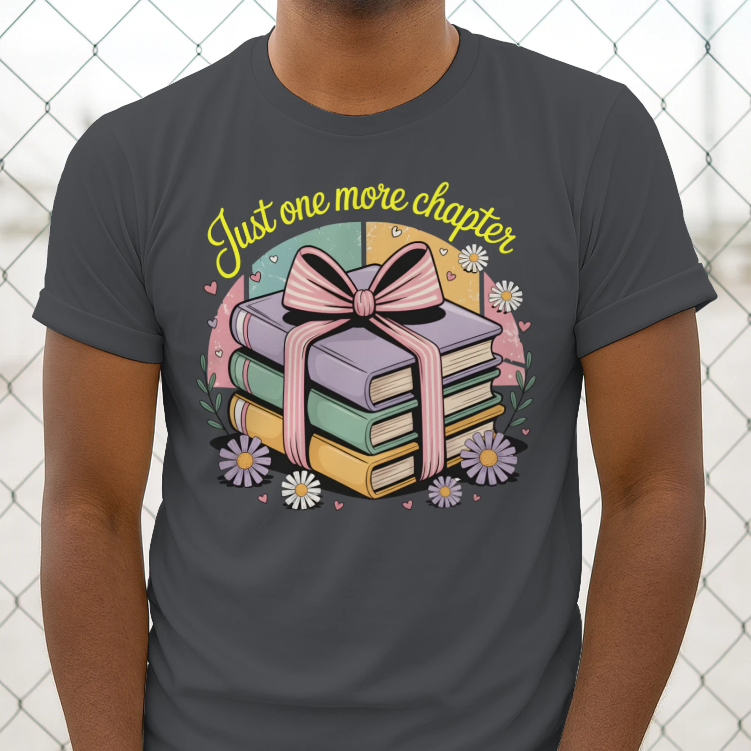 Just One More Chapter V2 Heavy Cotton Dark Colors T-shirt 1 Side, Book Club Gildan Tee, Readers Club Shirt, Book Lover Gifts