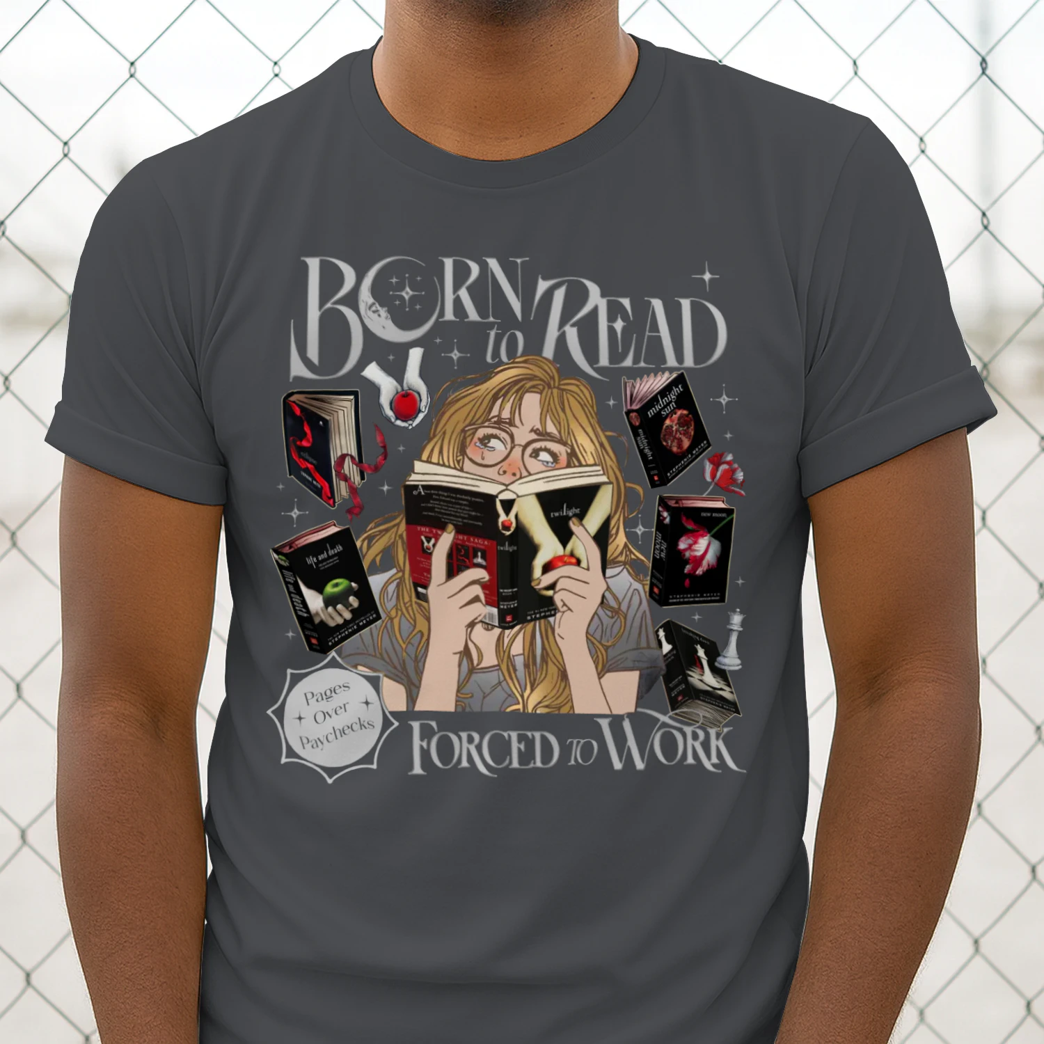 Twilight Series Heavy Cotton Dark Colors T-shirt 2 Side, Young Adult Gildan Tee, Fantasy Romance Book Shirt, Book Lover Gifts