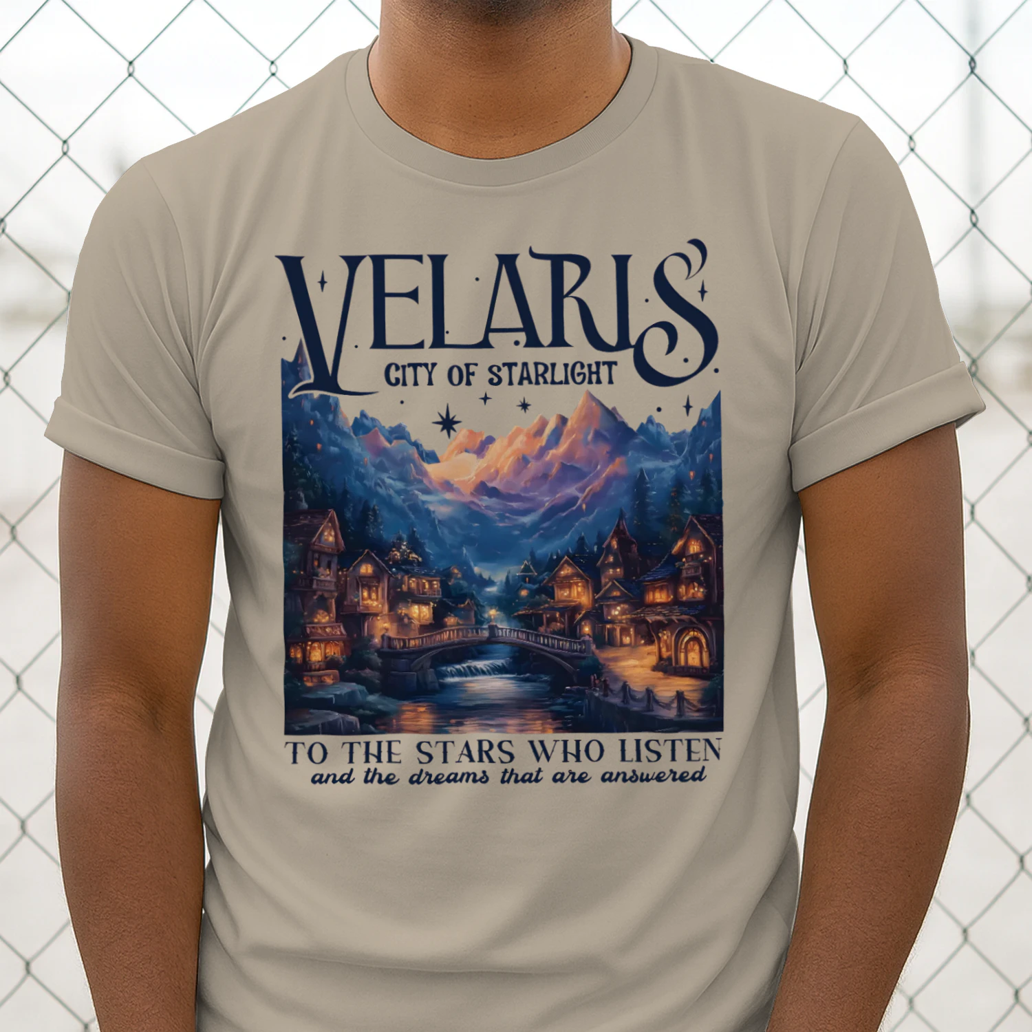 Velaris City Of Starlight Heavy Cotton Light Colors T-shirt 1 Side, Acotar Series Gildan Tee, Fantasy Romance Book Shirt, Book Lover Gifts