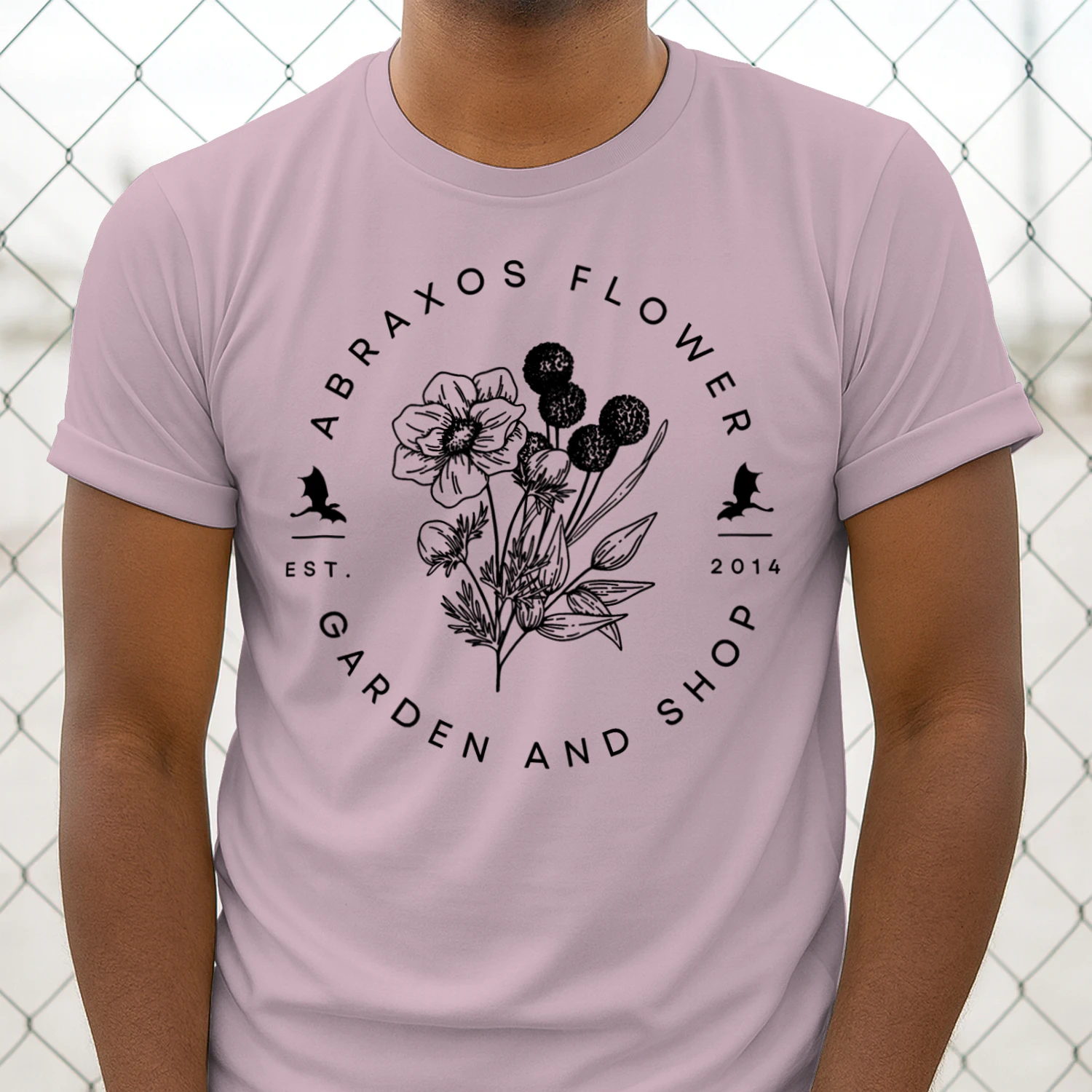 Abraxos Flower Heavy Cotton Light Colors T-shirt 2 Side, Throne of Glass Gildan Tee, Epic High Fantasy Book Shirt, Book Lover Gifts