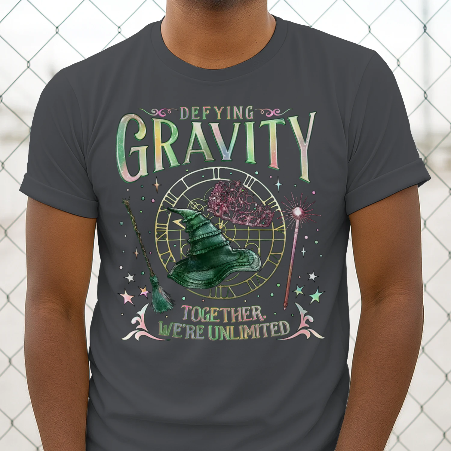 Wicked Witch of the West Heavy Cotton T-shirt 1 Side, Defying Gravity Tee, Political Fantasy Book Shirt, Book Lover Gifts