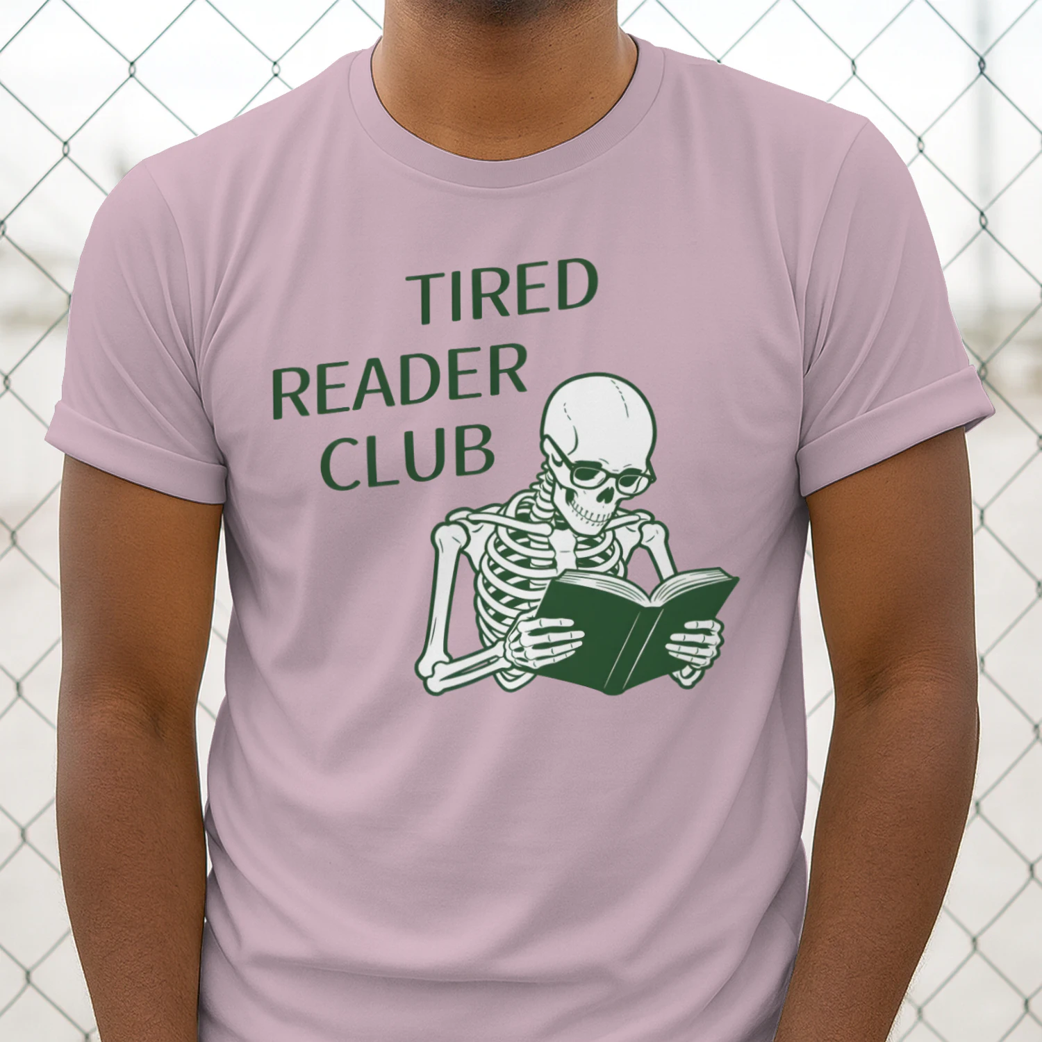 Tired Reader Club Heavy Cotton Light Colors T-shirt 1 Side, Book Club Gildan Tee, Readers Club Shirt, Book Lover Gifts