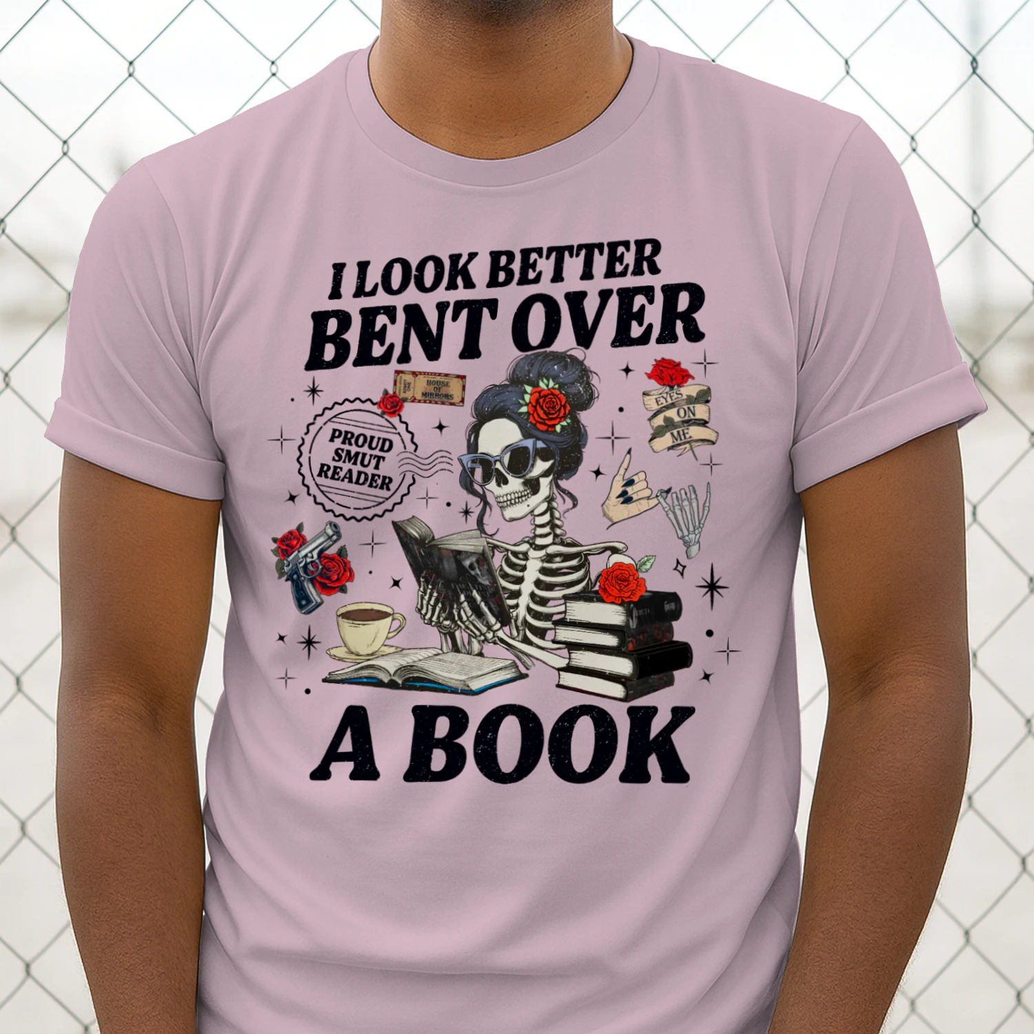 I Look Better Bent Over A Book Heavy Cotton Light Colors T-shirt 1 Side, Haunting Adeline Gildan Tee, Dark Romance Shirt, Book Lover Gifts