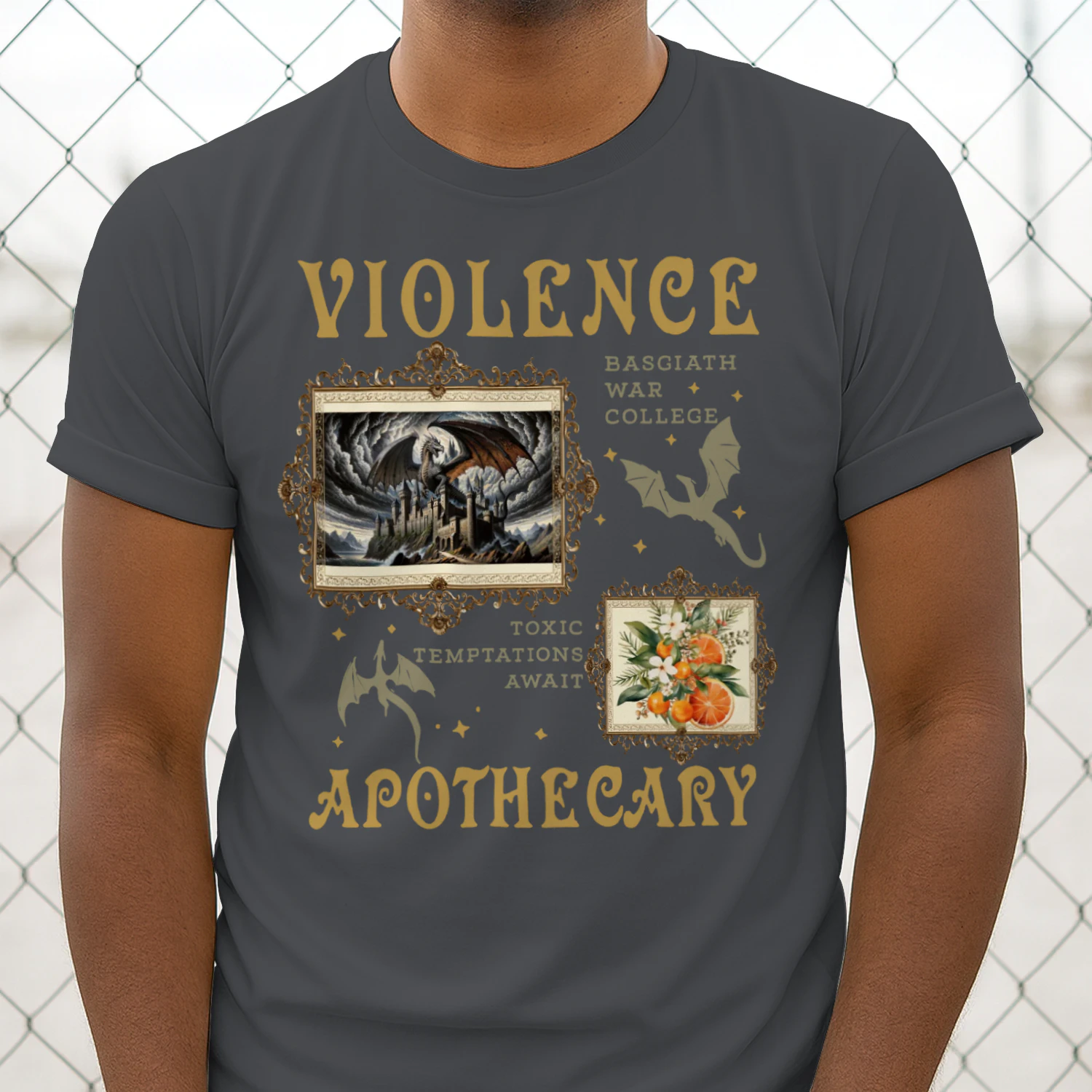 Violence Apothecary Heavy Cotton Dark Colors T-shirt 1 Side, The Apothecary Diaries Gildan Tee, Historical Fiction Book Shirt, Book Lover Gifts