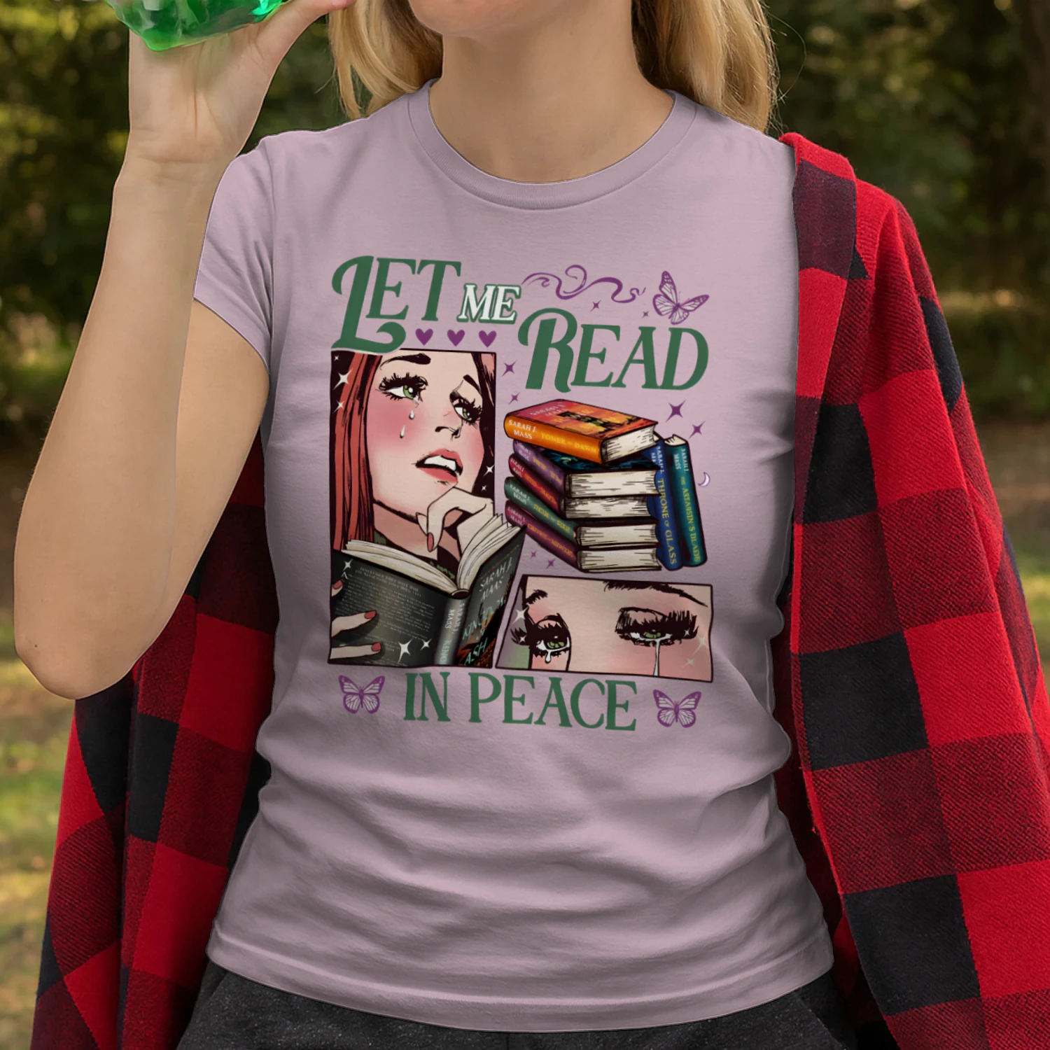 Let Me Read In Piece Heavy Cotton Light Colors T-shirt 1 Side, Book Club Gildan Tee, Readers Club Shirt, Book Lover Gifts