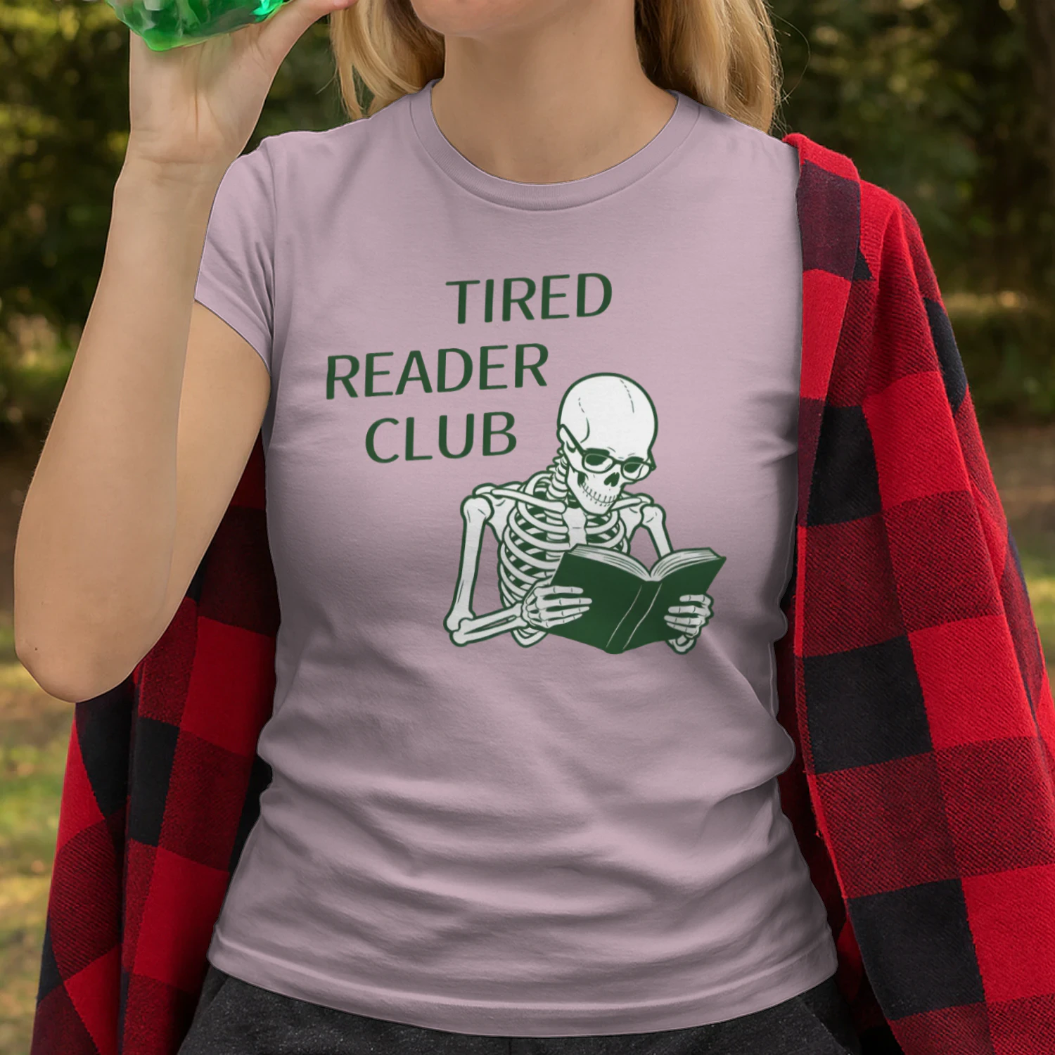 Tired Reader Club Heavy Cotton Light Colors T-shirt 1 Side, Book Club Gildan Tee, Readers Club Shirt, Book Lover Gifts