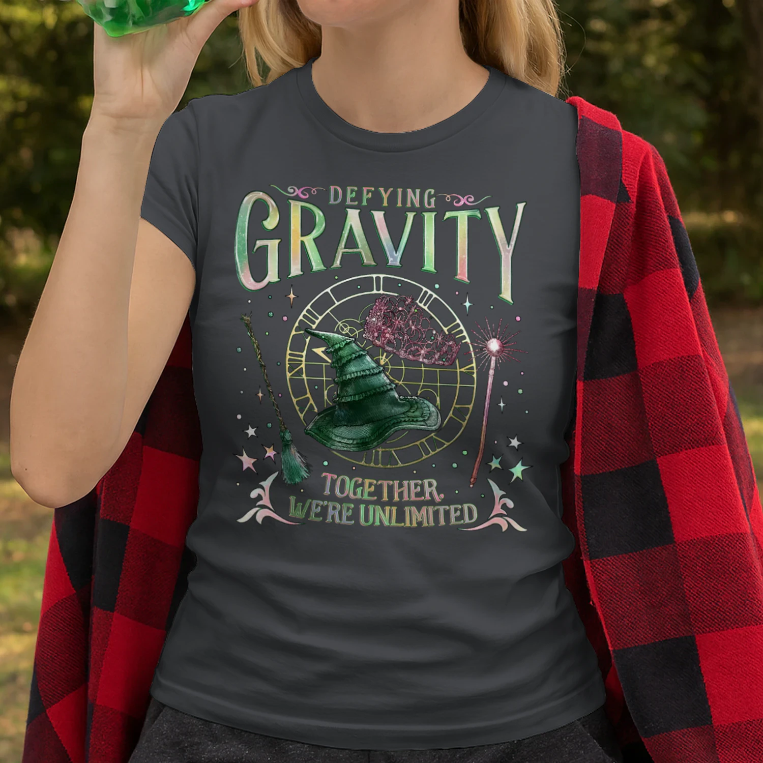 Wicked Witch of the West Heavy Cotton T-shirt 1 Side, Defying Gravity Tee, Political Fantasy Book Shirt, Book Lover Gifts