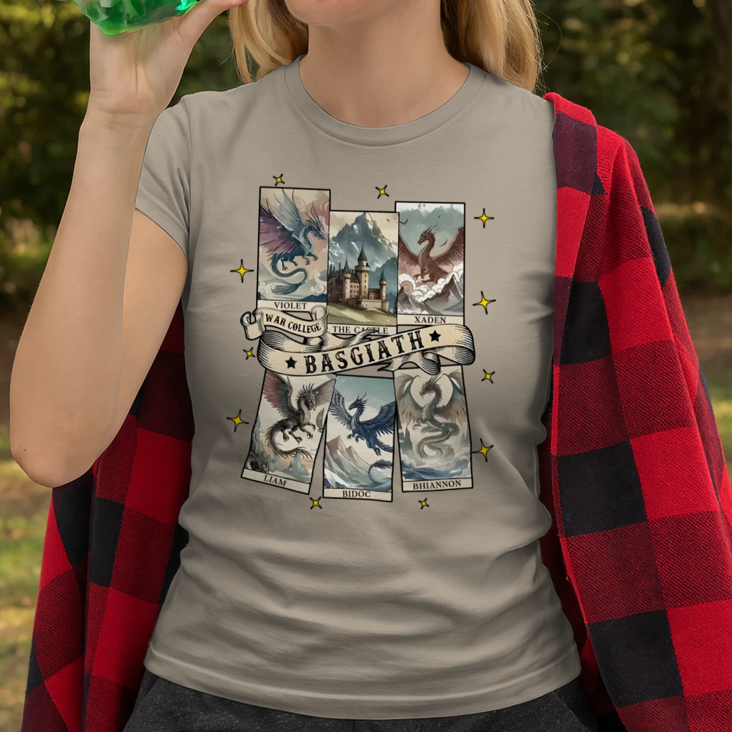 Basgiath War College Heavy Cotton T-shirt 1 Side, Fourth Wing Gildan Tee, Dark Romance Book Shirt, Book Lover Gifts