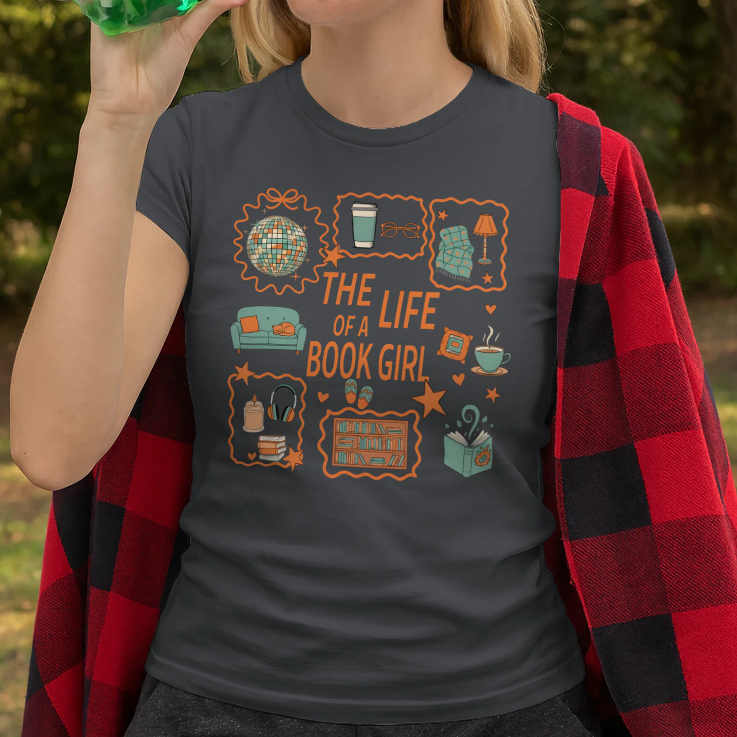 The Life Of A Book Girl Heavy Cotton Dark Colors T-shirt 1 Side, World Tour Book Club Gildan Tee, Readers Club Shirt, Book Lover Gifts