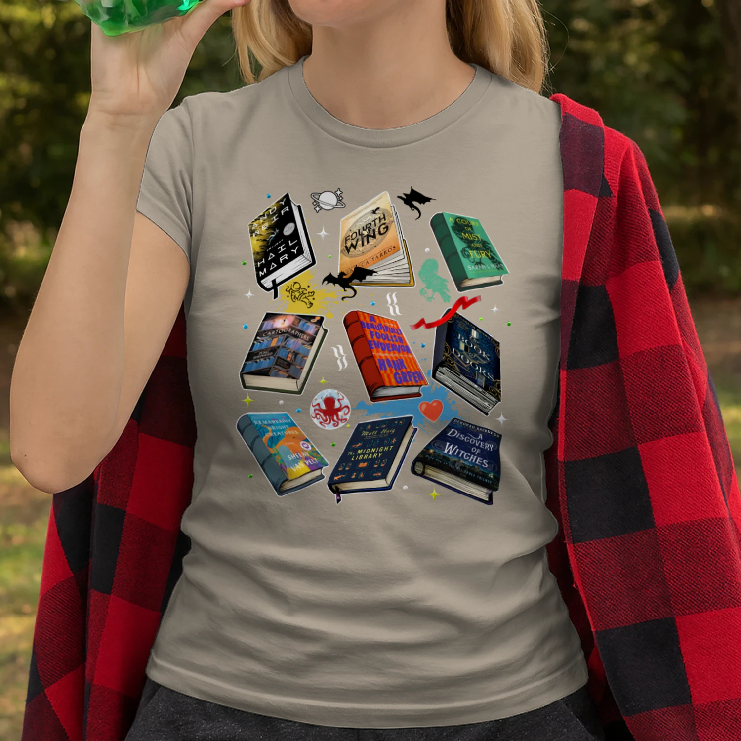 Romantasy Book Heavy Cotton T-shirt 1 Side, Classic Literature Gildan Tee, Young Adult Book Shirt, Book Lover Gifts