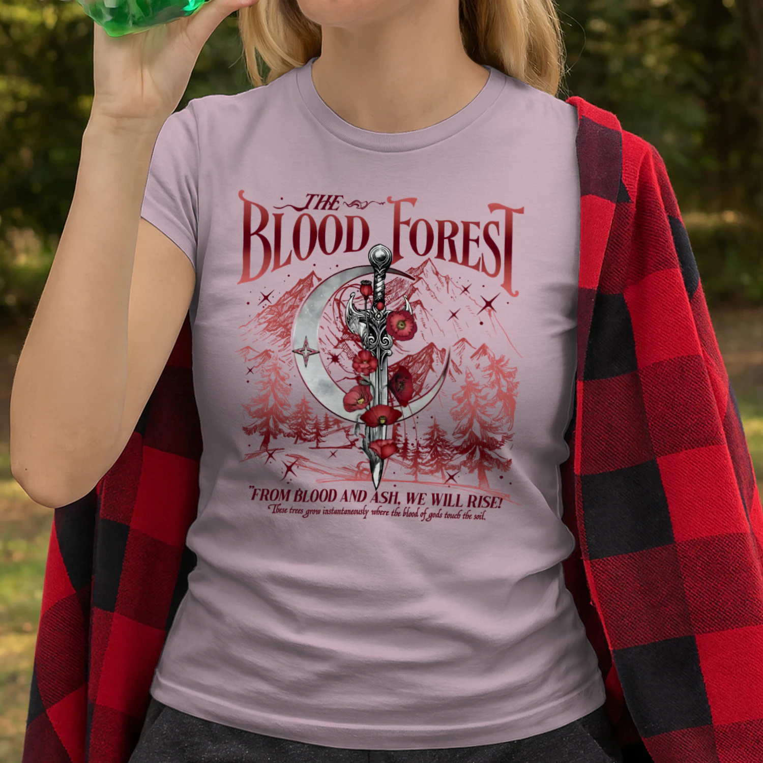 The Blood Forest Heavy Cotton Light Colors T-shirt 2 Side, From Blood and Ash Gildan Tee, Romantasy Readers Shirt, Book Lover Gifts