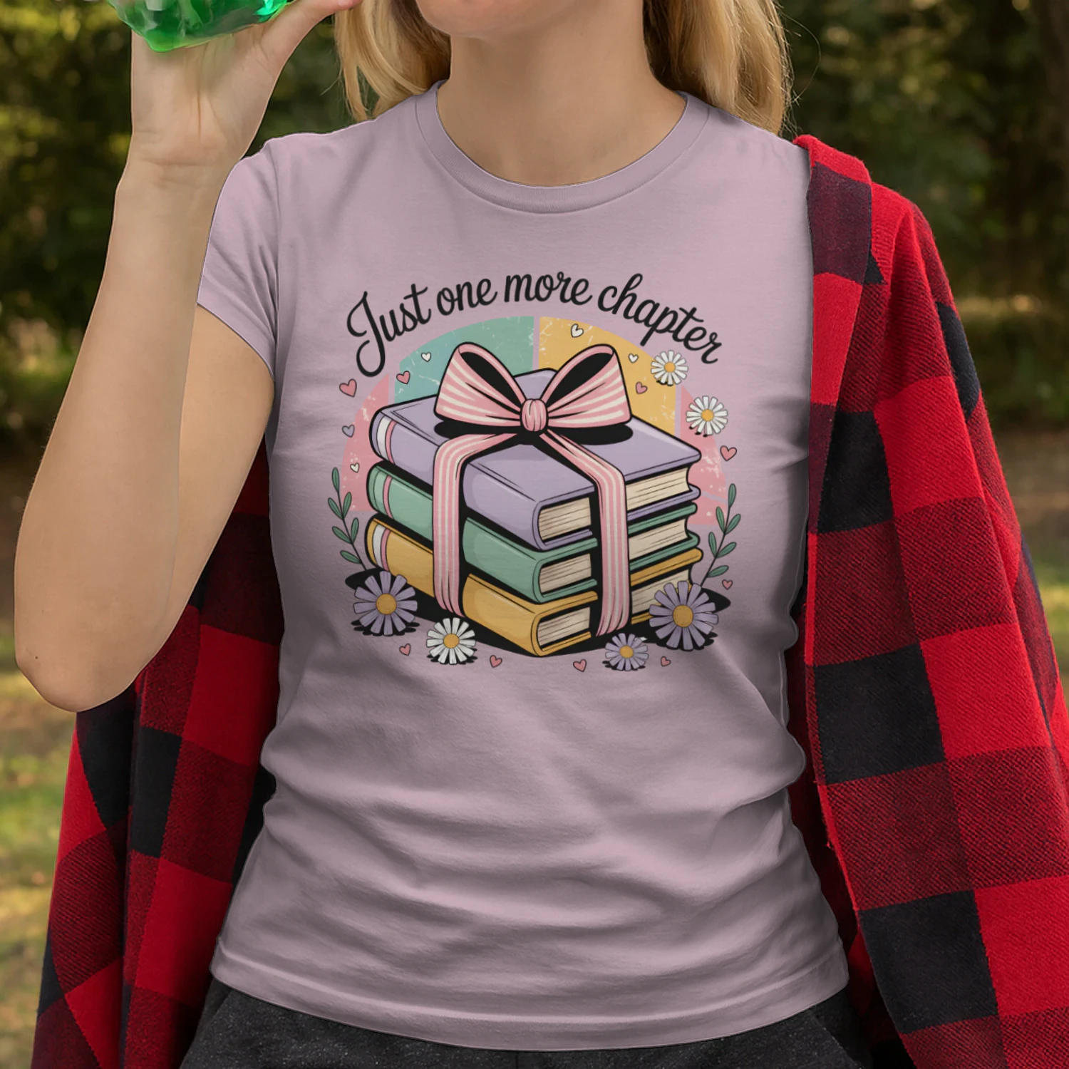 Just One More Chapter V2 Heavy Cotton Light Colors T-shirt 1 Side, Book Club Gildan Tee, Readers Club Shirt, Book Lover Gifts